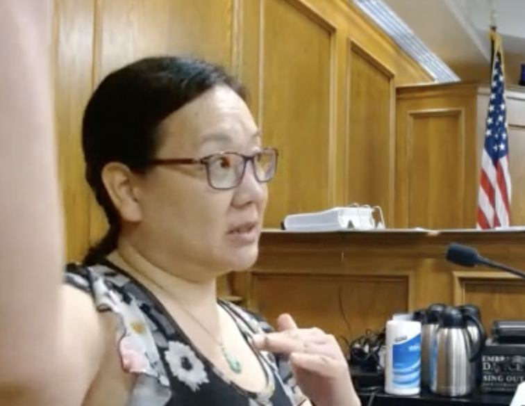 King Soopers pharmacist Sarah Chen said she heard the alleged gunman yell that he was having fun, as he shot people in the aisles of the store. She testified Thursday, Sept. 12, 2024. (Screengrab of 20th Judicial District WebEx stream)