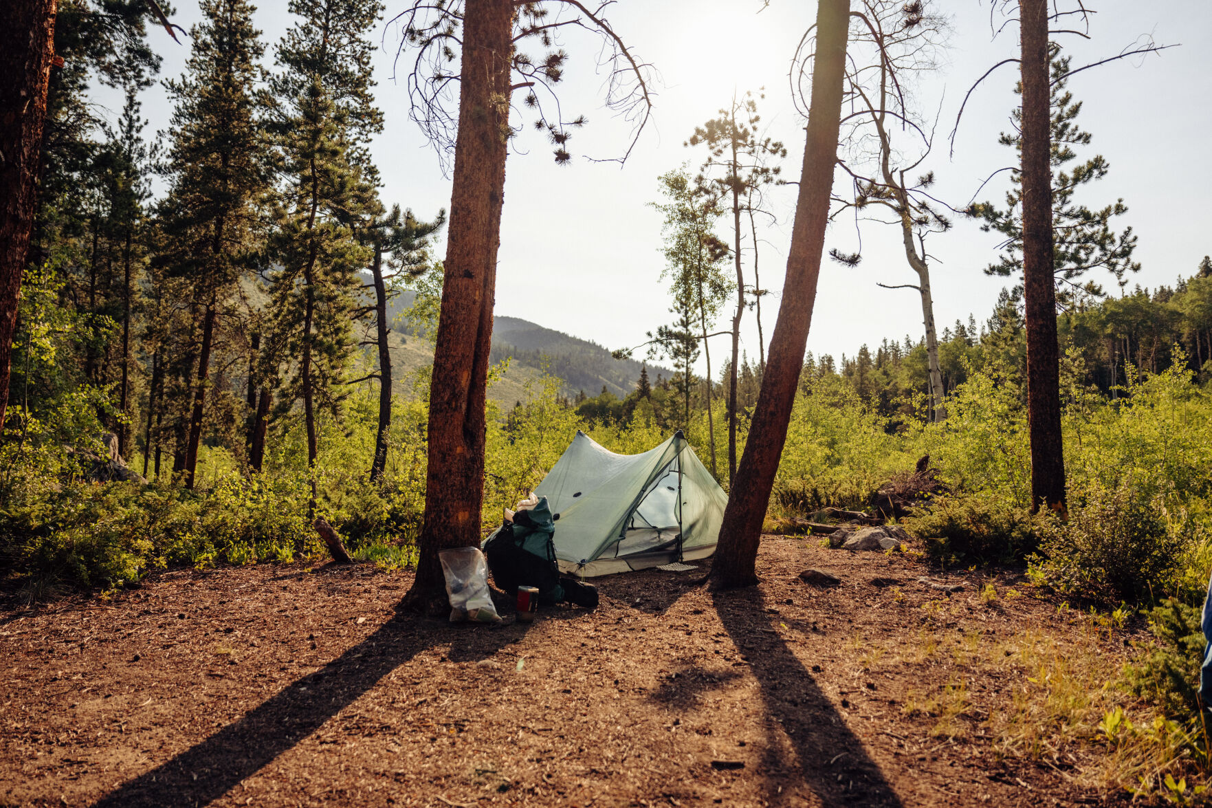 A Colorado Trail hiker’s tent is illuminated by the rising sun on the 13th segment of the trail, which crosses the eastern side of Cottonwood Pass near Buena Vista. This year, the Colorado Trail Foundation, a nonprofit that rose out of the trails creation, celebrated 50 years of the trail. (Parker Seibold, The Gazette)