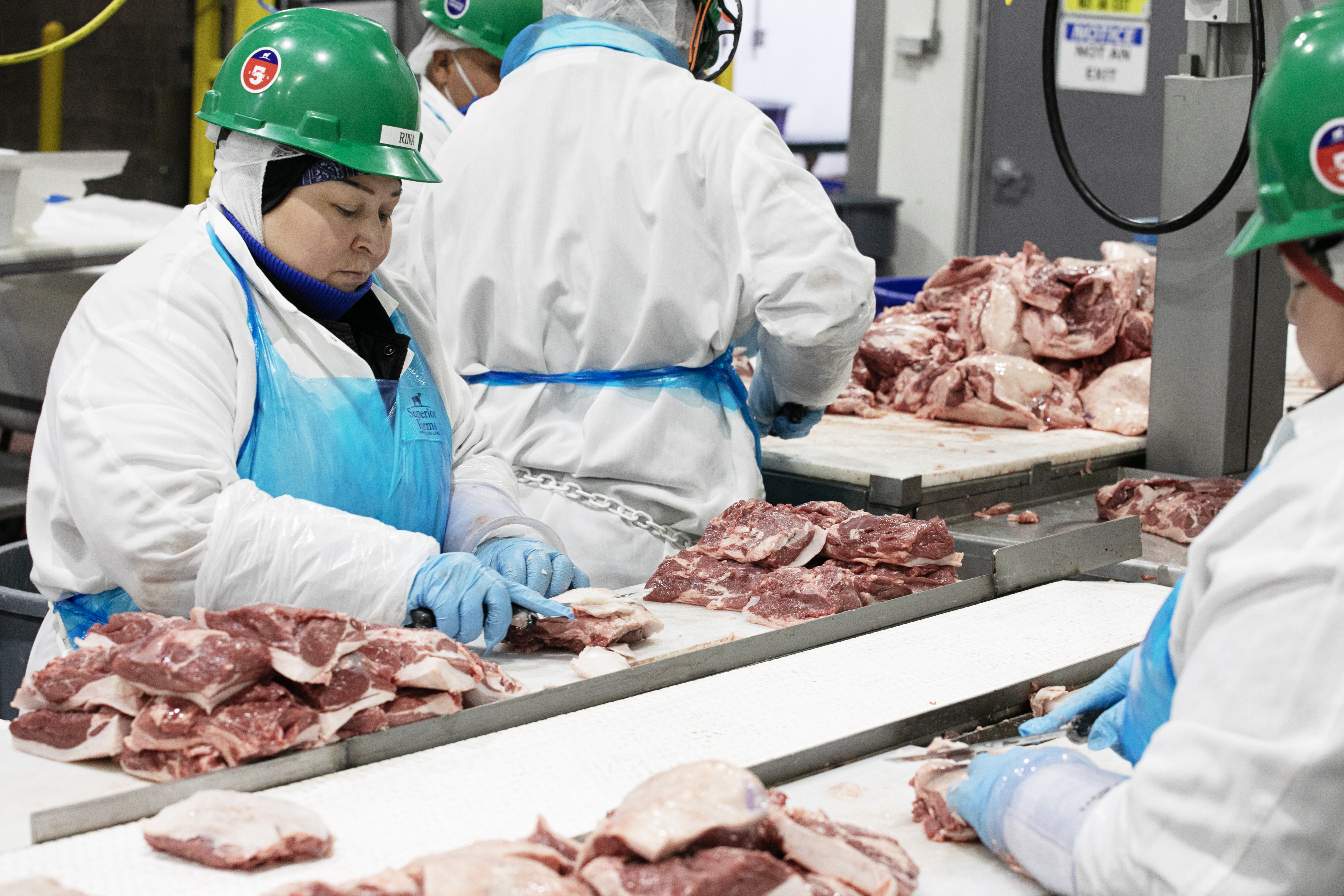Rina Mancias, left, and other workers at Superior Farms slaughterhouse butcher and package lamb for international and domestic distribution on Friday, Aug. 23, 2024. The farm become the subject of a ballot measure to close slaughterhouses in Denver and also settled a dispute with the EPA. (TomHellauerMultimedia Producertom.hellauer@denvergazette.comhttps://denvergazette.com/content/tncms/avatars/f/9e/622/f9e6228a-3b6b-11ed-bf10-fbb71fa8e421.f54b911252c540f1d61709edc4727a39.png)