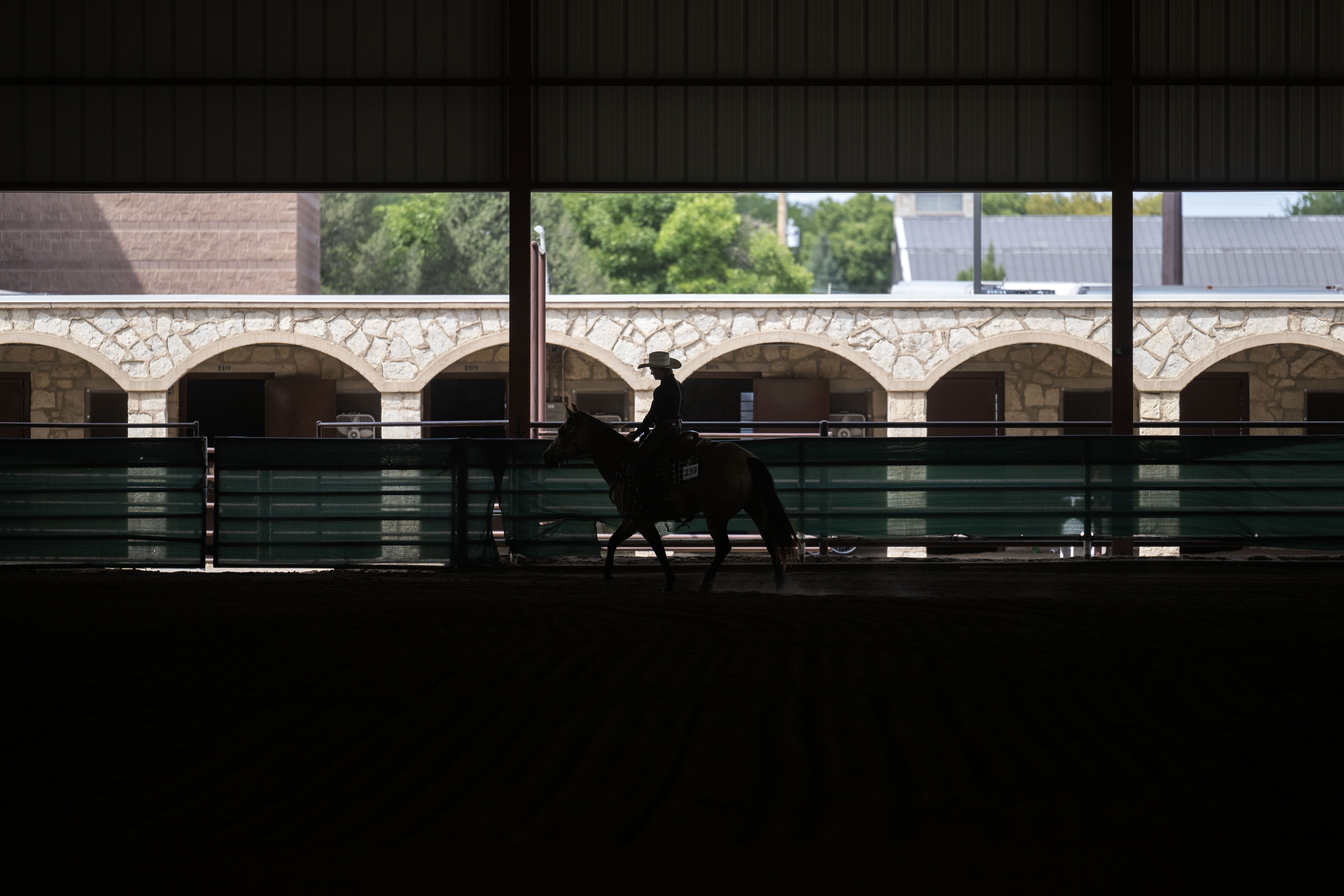 Riders compete in the Ranch Horse Versatility competition at the Colorado State Fair on Wednesday, Aug. 28, 2024 (Stephen Swofford, Denver Gazette) (StephenSwoffordPhotographerstephen.swofford@gazette.comhttps://secure.gravatar.com/avatar/1ddcaf11c5d70eaa58546ddc4e038687?d=mm&r=g)
