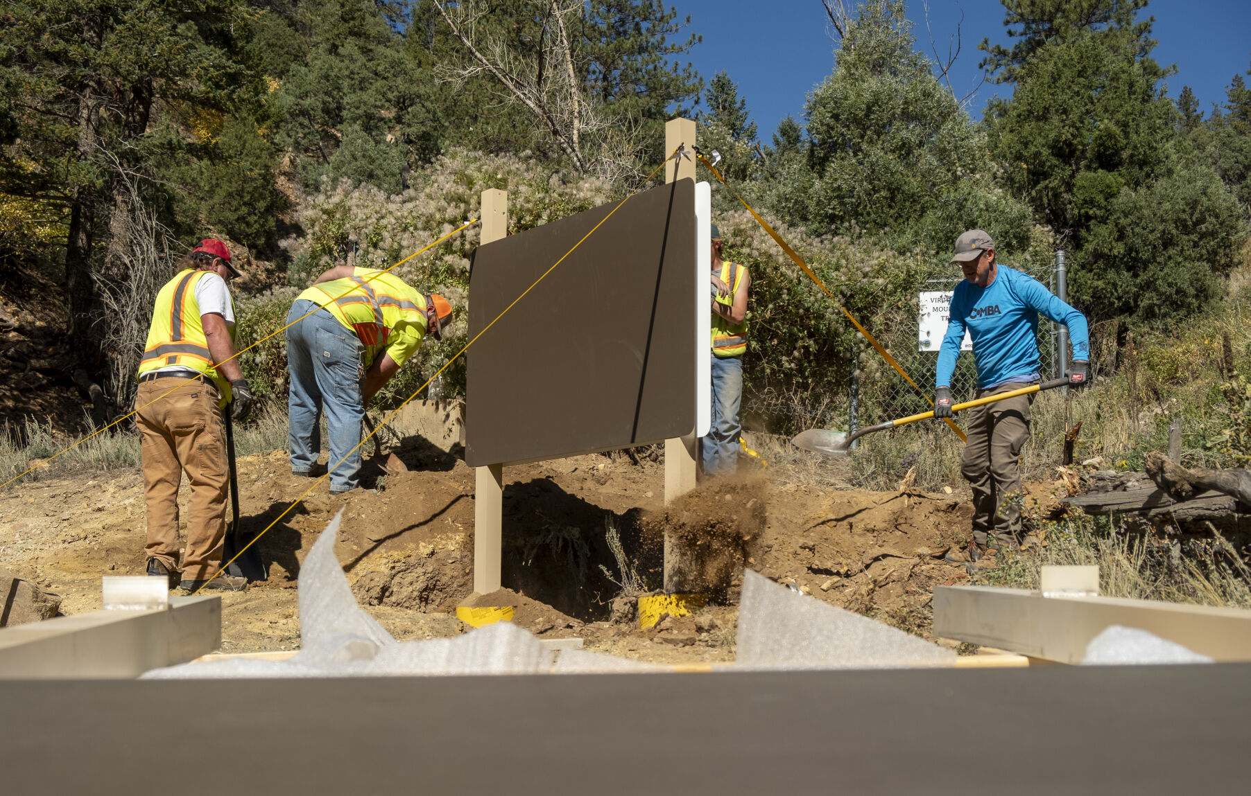 Clear Creek County Parks and Recreation and COMBA maintenance crews work to install the Virginia Canyon Mountain Park kiosk sign at the trailhead Thursday, Sept. 26, 2024 in Idaho Springs, Colorado. (JonathanIngrahamDigital Strategistjonathan.ingraham@denvergazette.comhttps://denvergazette.com/content/tncms/avatars/c/dd/7f0/cdd7f086-b693-11ec-b373-bba598953eb6.fc0f5608a6f1144f64f080f771bd904d.png)