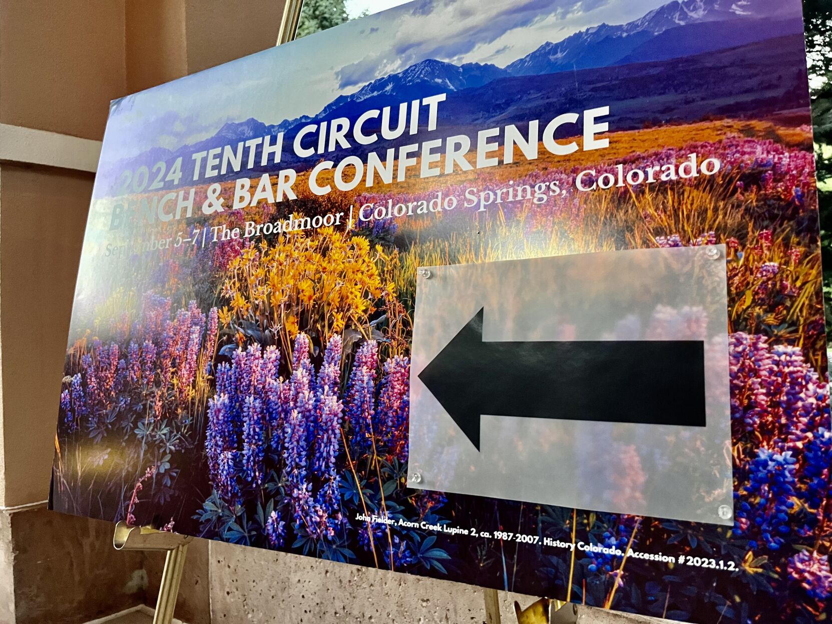 A sign outside the 2024 Bench & Bar Conference of the U.S. Court of Appeals for the 10th Circuit at The Broadmoor resort in Colorado Springs. (MichaelKarlikmichael.karlik@coloradopolitics.comhttps://secure.gravatar.com/avatar/9eb068aa5a09a3a5b9cc8578dee3da1c?d=mm&r=g)