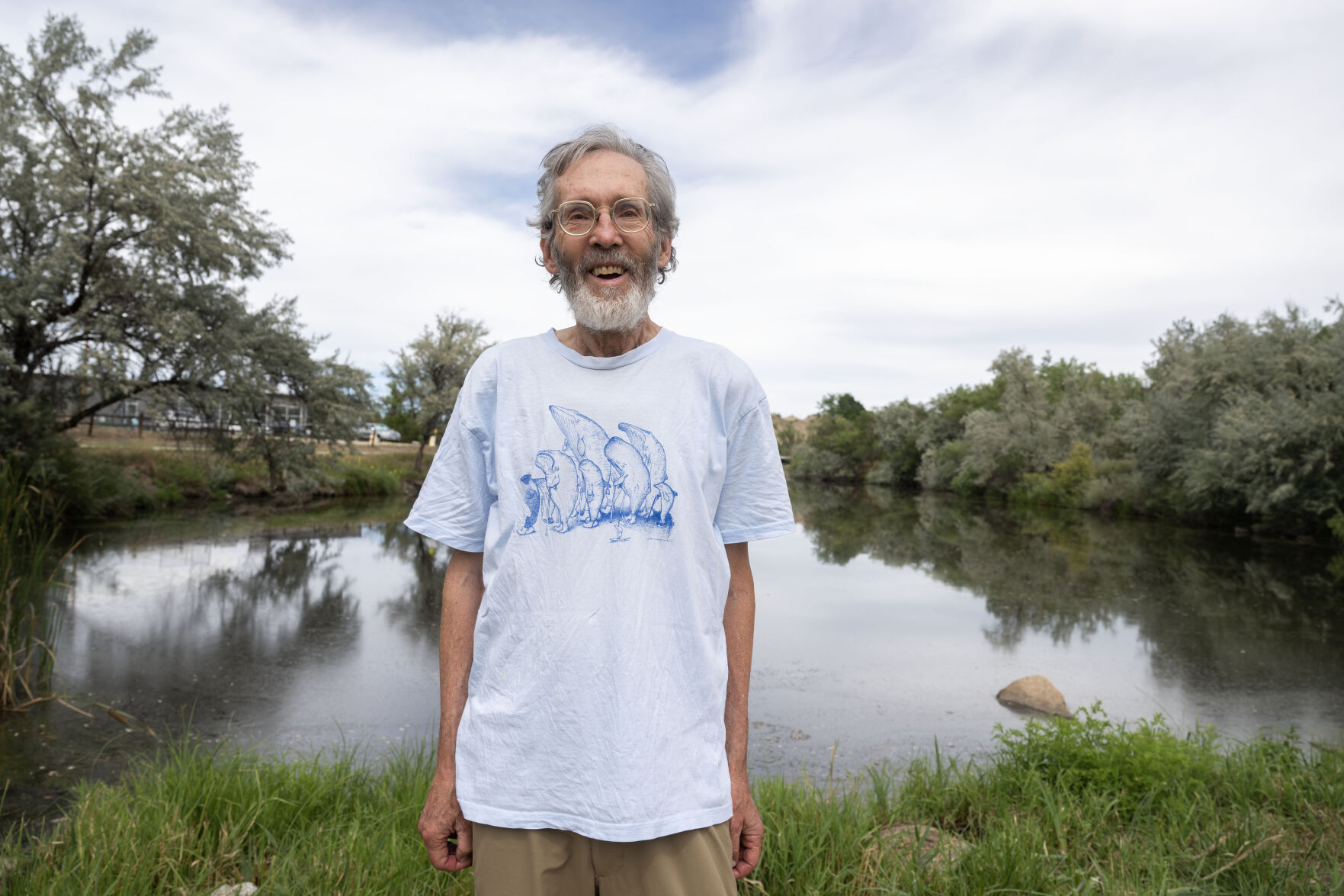 Jim Morris stands for a portrait on Wednesday, Aug. 21, 2024. Morris has been running his environmental t-shirt company since 1976. (Stephen Swofford, Denver Gazette) (StephenSwoffordPhotographerstephen.swofford@gazette.comhttps://secure.gravatar.com/avatar/1ddcaf11c5d70eaa58546ddc4e038687?d=mm&r=g)