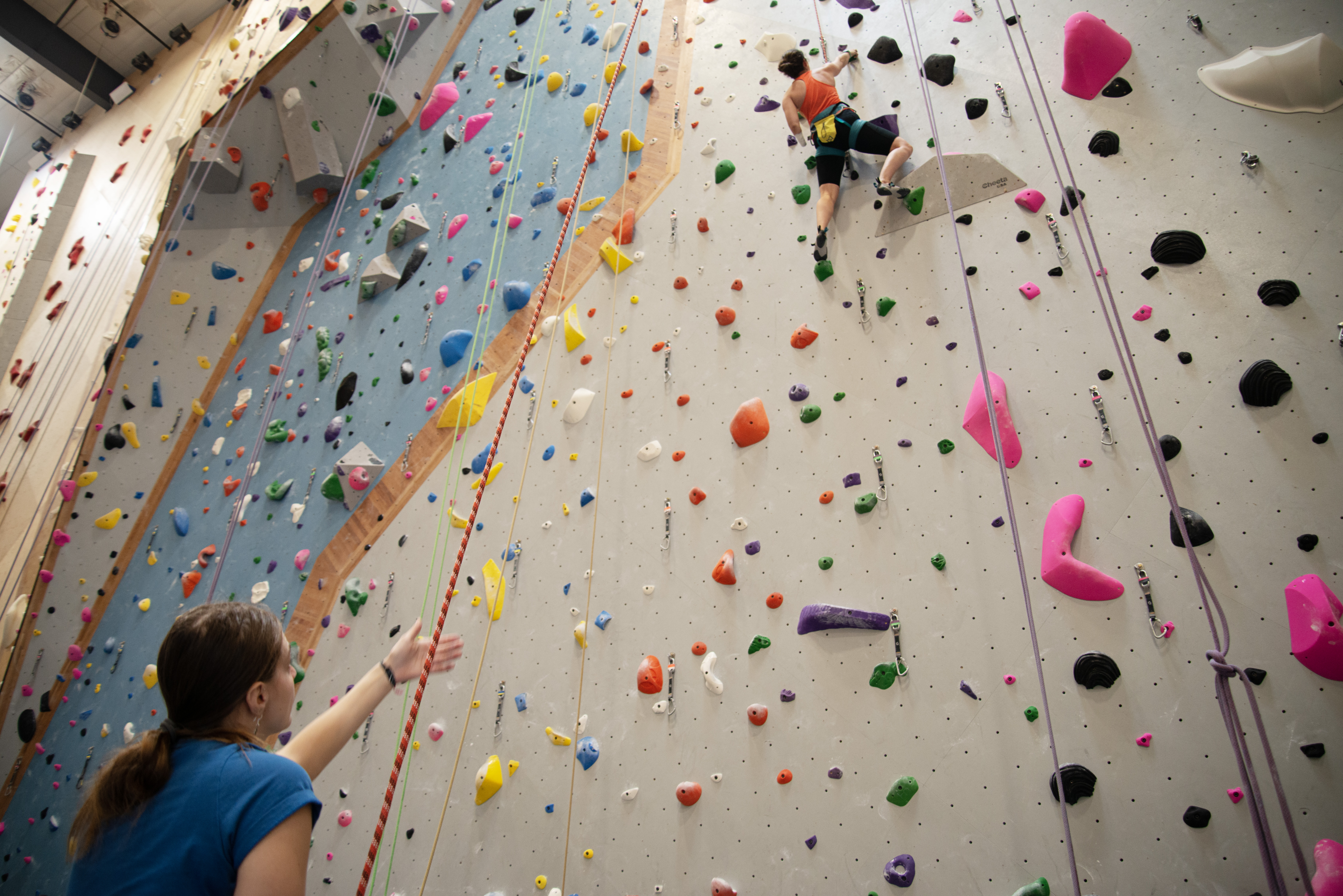 FILE PHOTO: Cail Soria, left, belays while Maureen Beck climbs a route on the wall at G1 Climbing + Fitness near Denver on Aug. 1, 2023. (TomHellauerMultimedia Producertom.hellauer@denvergazette.comhttps://denvergazette.com/content/tncms/avatars/f/9e/622/f9e6228a-3b6b-11ed-bf10-fbb71fa8e421.f54b911252c540f1d61709edc4727a39.png)