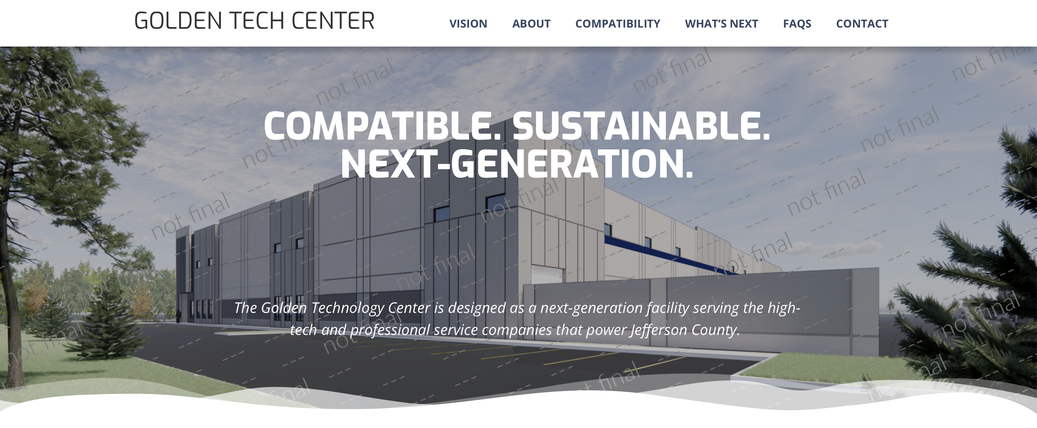 Above is a screenshot of a artist's rendering of a proposed warehouse project in Jefferson County. The rendering is from the project's website. The applicant, Constellation Real Estate Partners, defined the project in an Oct. 10, 2023, community meeting as a