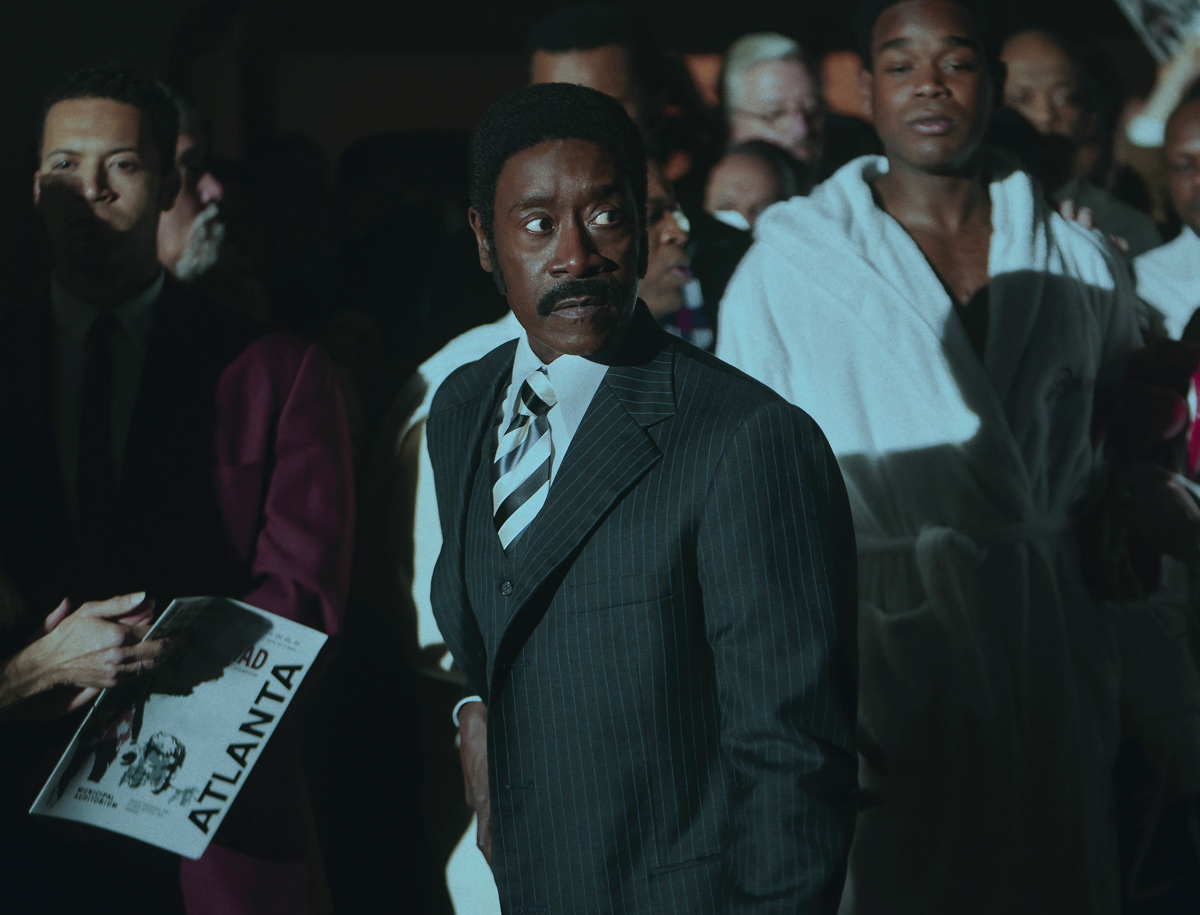 Don Cheadle plays real-life Atlanta detective J.D. Hudson, one of Atlanta’s first Black detectives assigned to Muhammad's Ali’s security detail, in