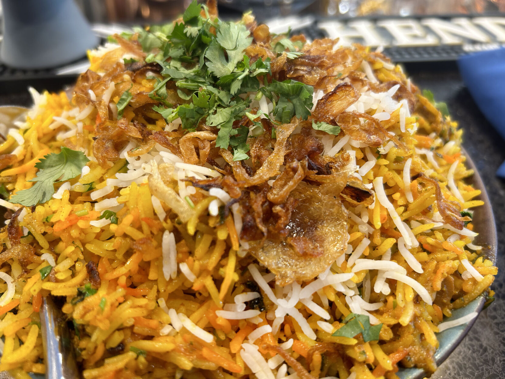 Hot and fresh chicken biryani is served at Mausam Indian Flavors in Colorado Springs. (Cody Van Hooser, the gazette)