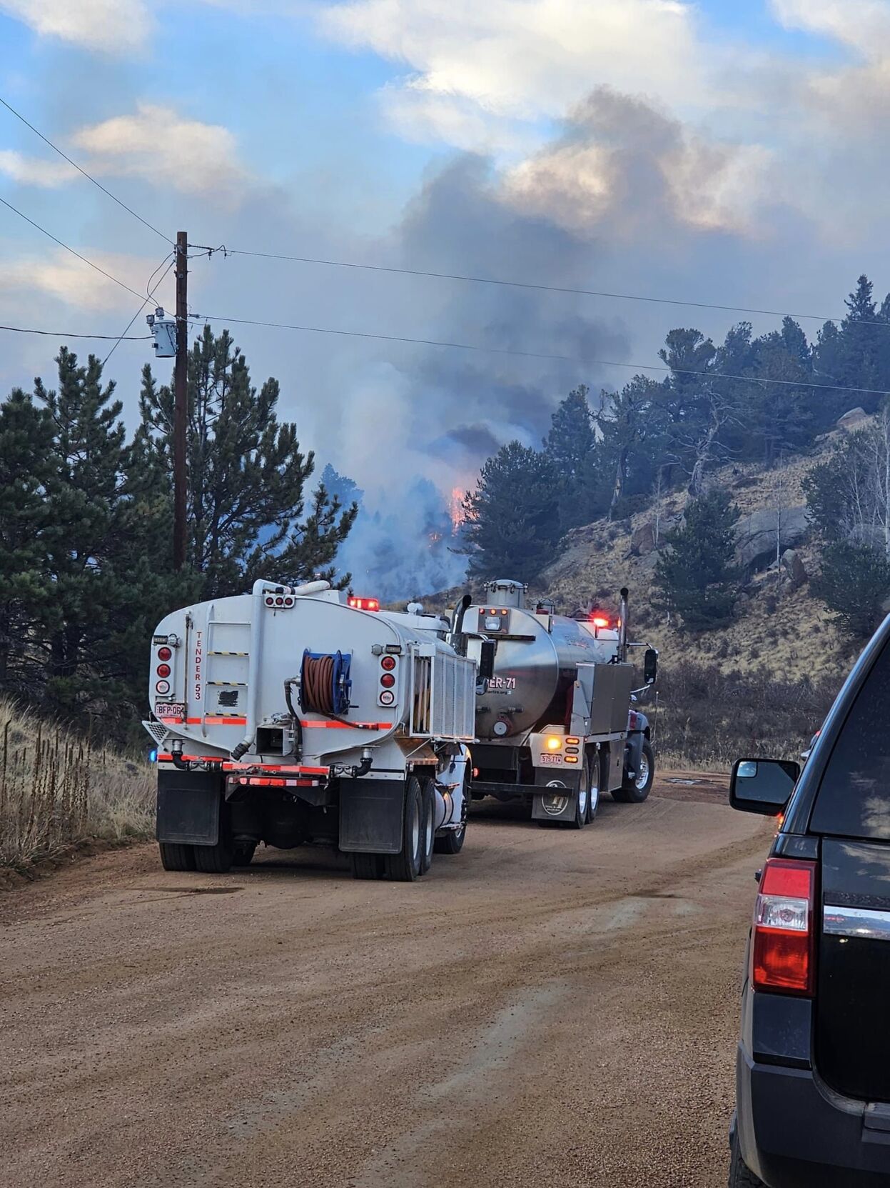 A fire near Divide has prompted pre-evacuation and evacuation orders in Teller County, according to the sheriff’s office. (Courtesy of the Teller County Sheriff’s Office)