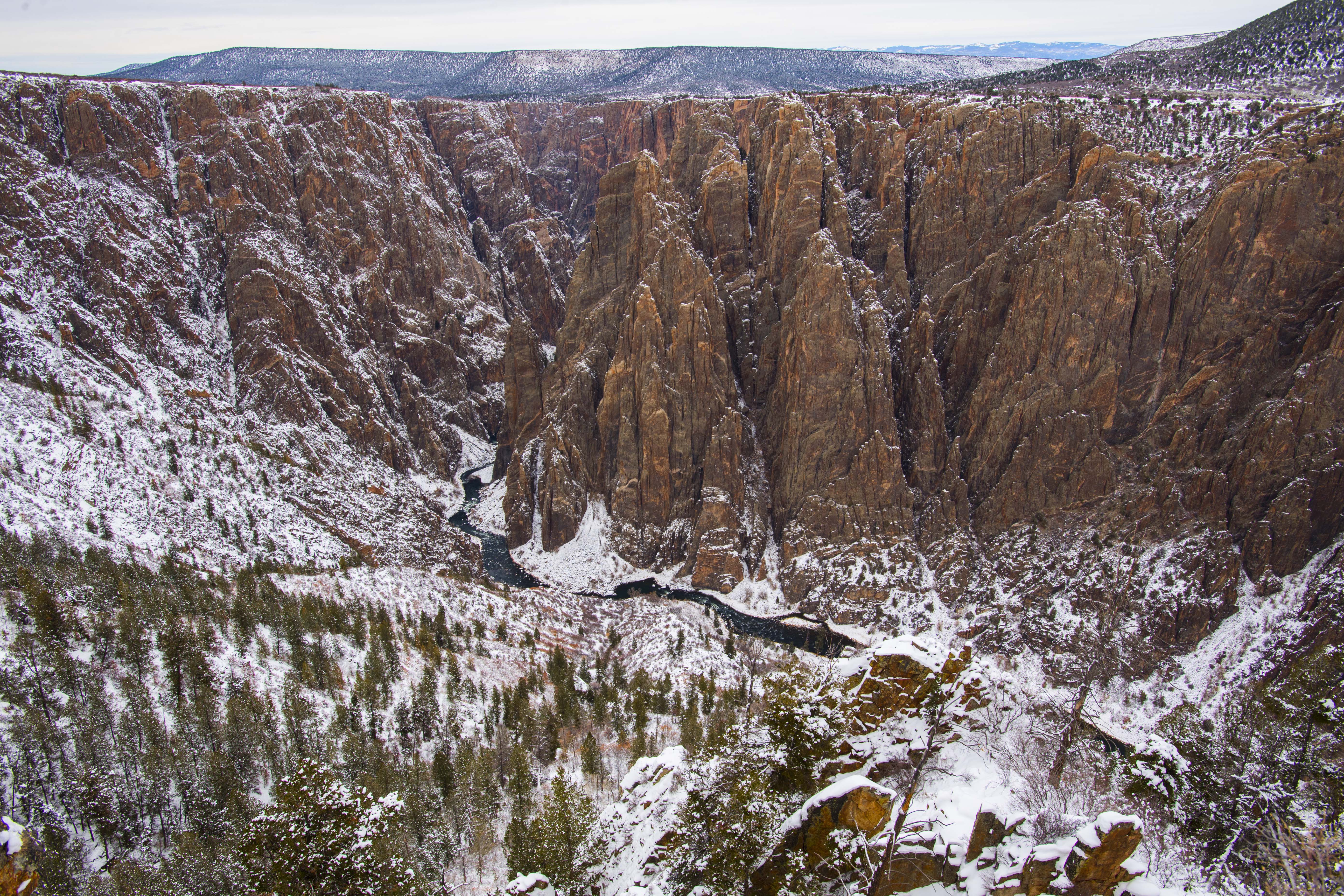 The Gunnison River flows through Black Canyon of the Gunnison National Park near Montrose in the winter. (CHRISTIAN MURDOCK, THE GAZETTE)