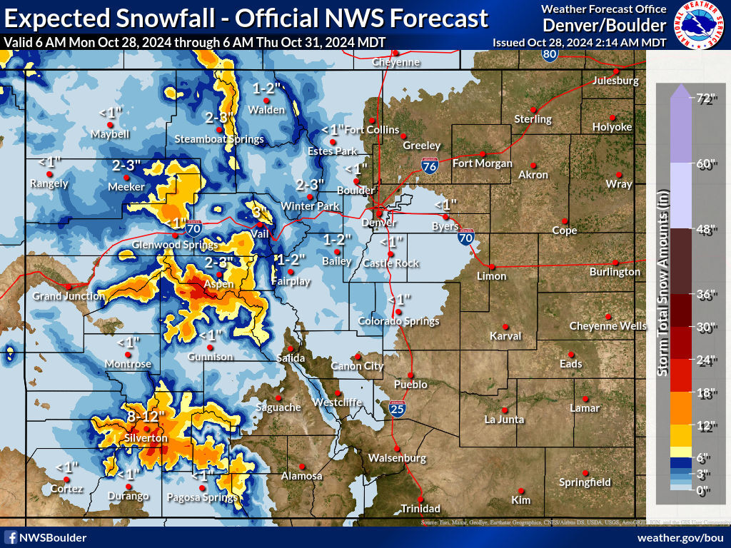 The 'expected' 80 percent-chance forecast. Photo Credit: National Weather Service.