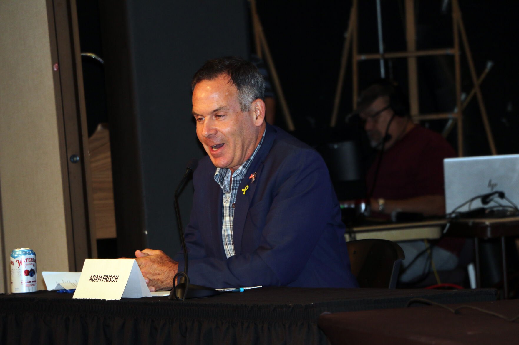 Democratic candidate speaks frankly about the growing national debt and what needs to happen in the future during the Congressional District 3 debate in Pueblo on Sept. 30. (Thelma Grimes)