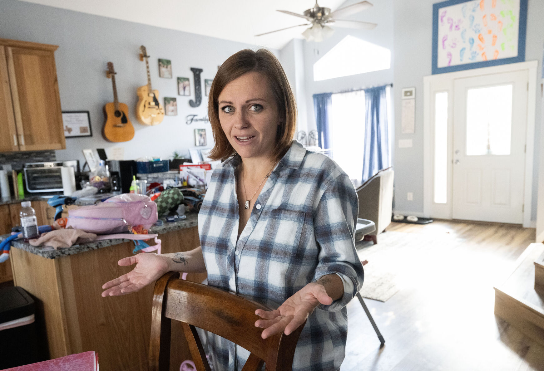 Megan Jakusz talks this month about her struggles dealing with her daughter’s father and the unsupervised visits her daughter had with him and his addiction to heroin and meth at her Colorado Springs home. (Christian Murdock, The Gazette)