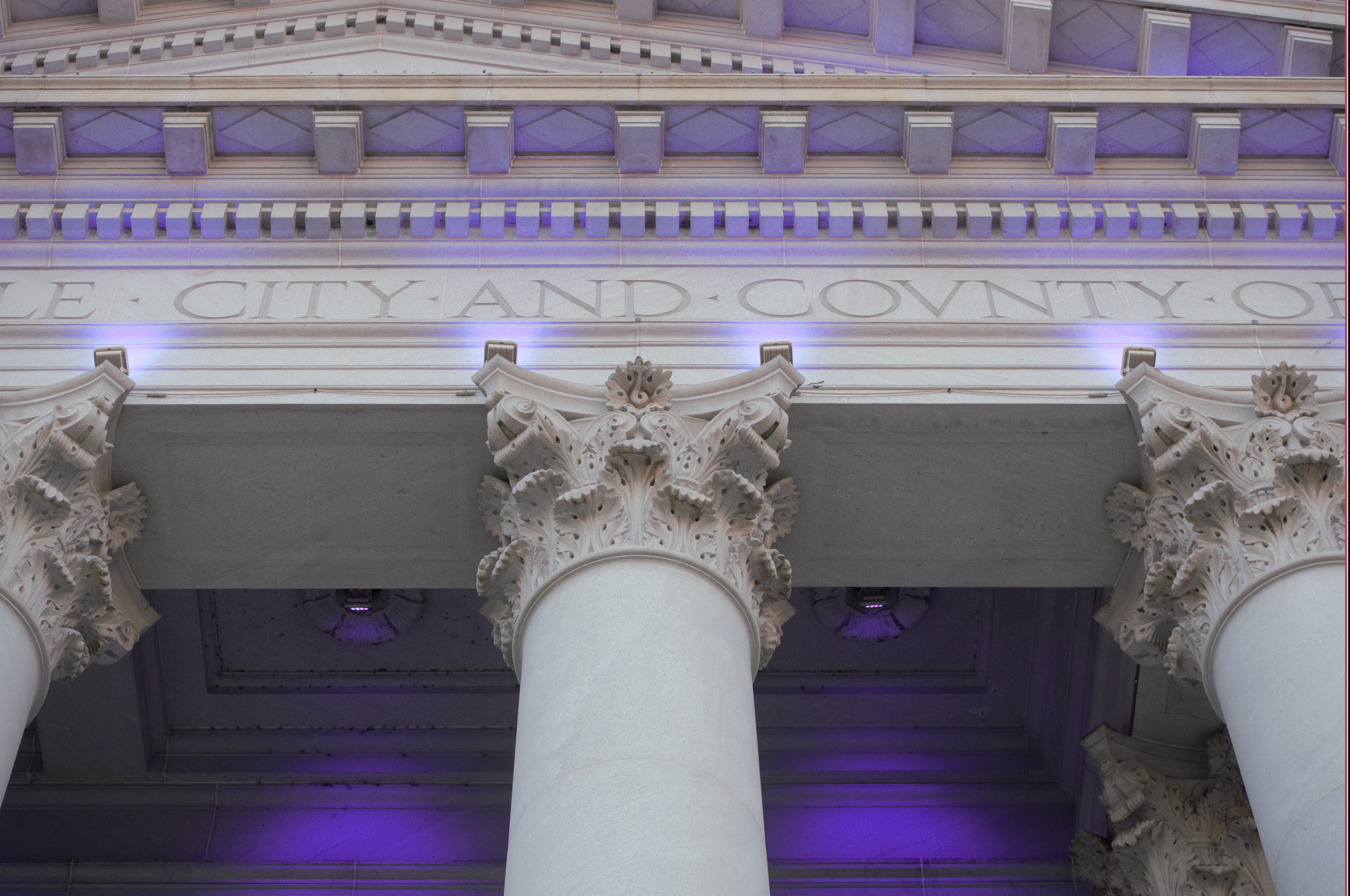 FILE PHOTO: The entrance to the Denver City and County Building lit at night (Alex Edwards/The Denver Gazette) (AlexanderEdwardsBusiness Reporteralex.edwards@gazette.comhttps://secure.gravatar.com/avatar/dbaa50cc8a9183e280c297e3afa72ace?d=mm&r=g)