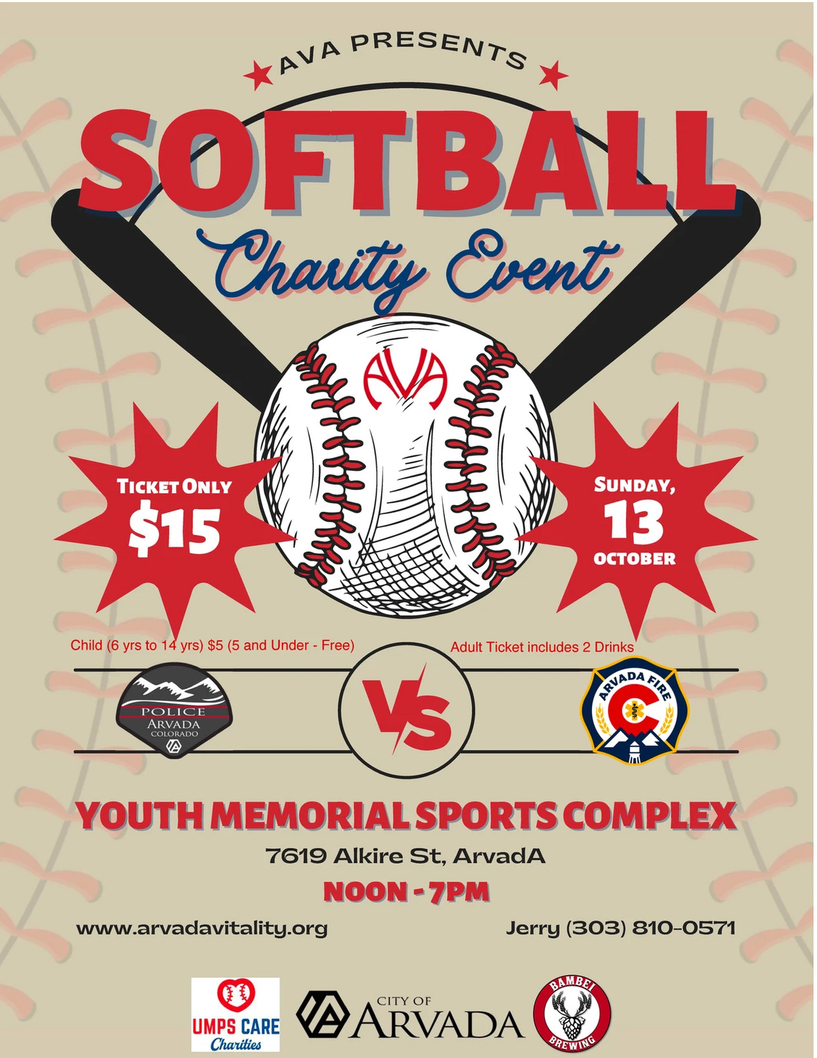 Guns and hoses: Cops take on firefighters in inaugural Arvada charity softball tourney