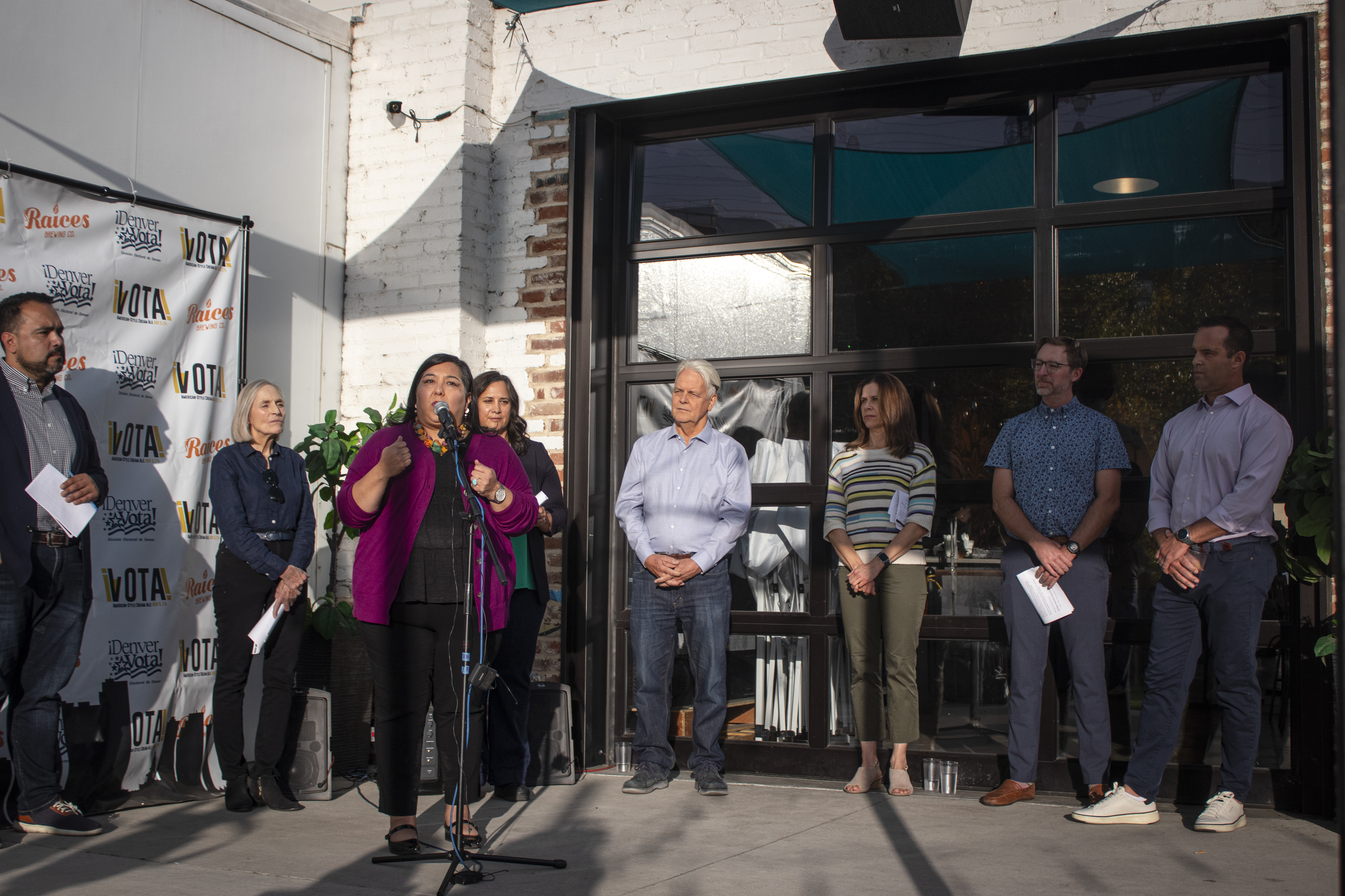 Denver City Councilmember Jamie Torres, representing the city's westside, speaks at Raíces Brewing Co. on Wednesday, Oct. 16, 2024 about the Ball Arena redevelopment. She highlighted the community benefits agreement for making a step for displaced Aurarians and Indigenous people. (BernadetteBerdychowskibernadette.berdychowski@denvergazette.comhttps://secure.gravatar.com/avatar/322f61cdbf93a4b325f65a4ce4254fd7?d=mm&r=g)