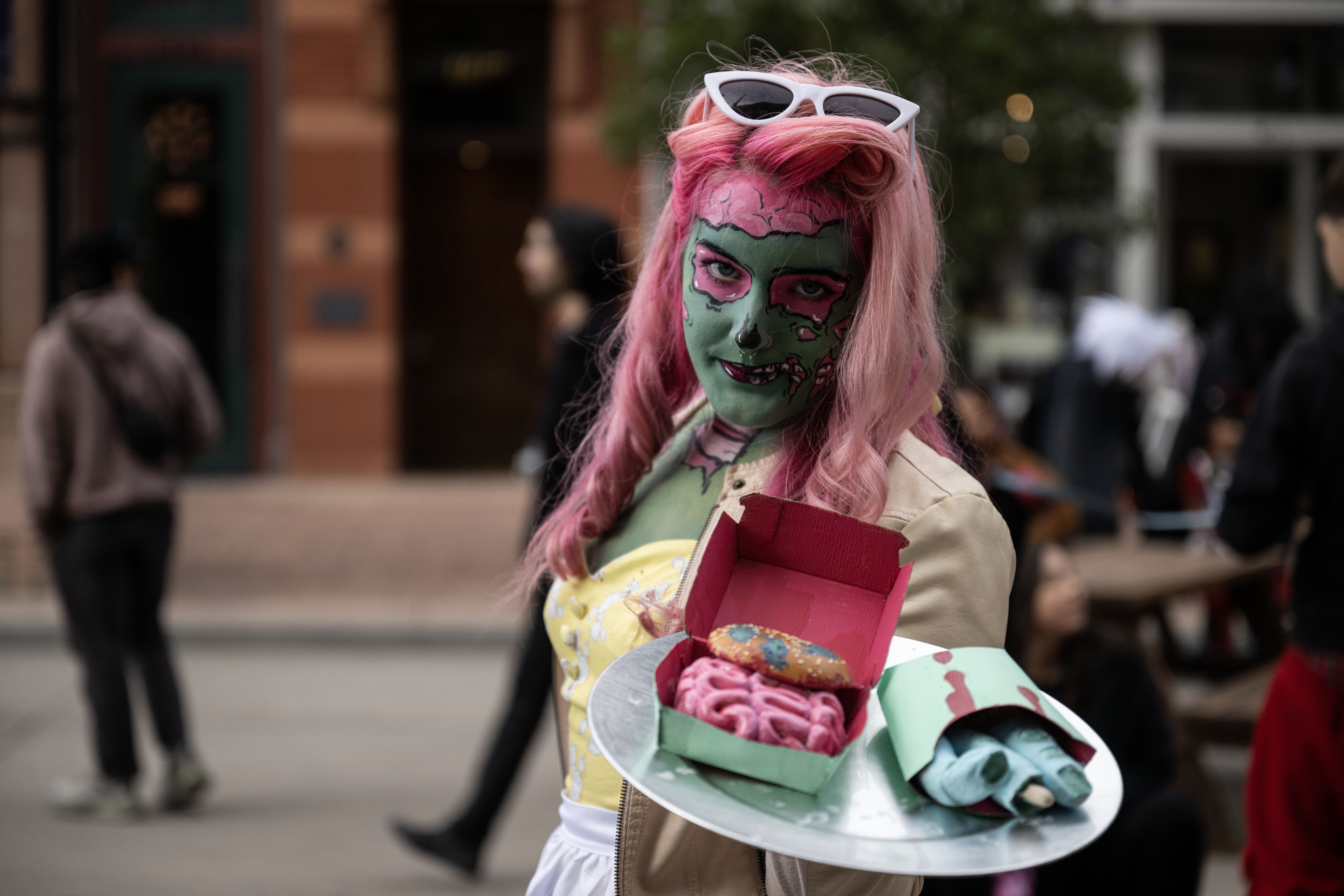 Camden Newitt poses for a photo during the Denver Zombie Crawl in Larimer Square on Saturday, Oct. 19, 2024. (Stephen Swofford, Denver Gazette) (StephenSwoffordPhotographerstephen.swofford@gazette.comhttps://secure.gravatar.com/avatar/1ddcaf11c5d70eaa58546ddc4e038687?d=mm&r=g)