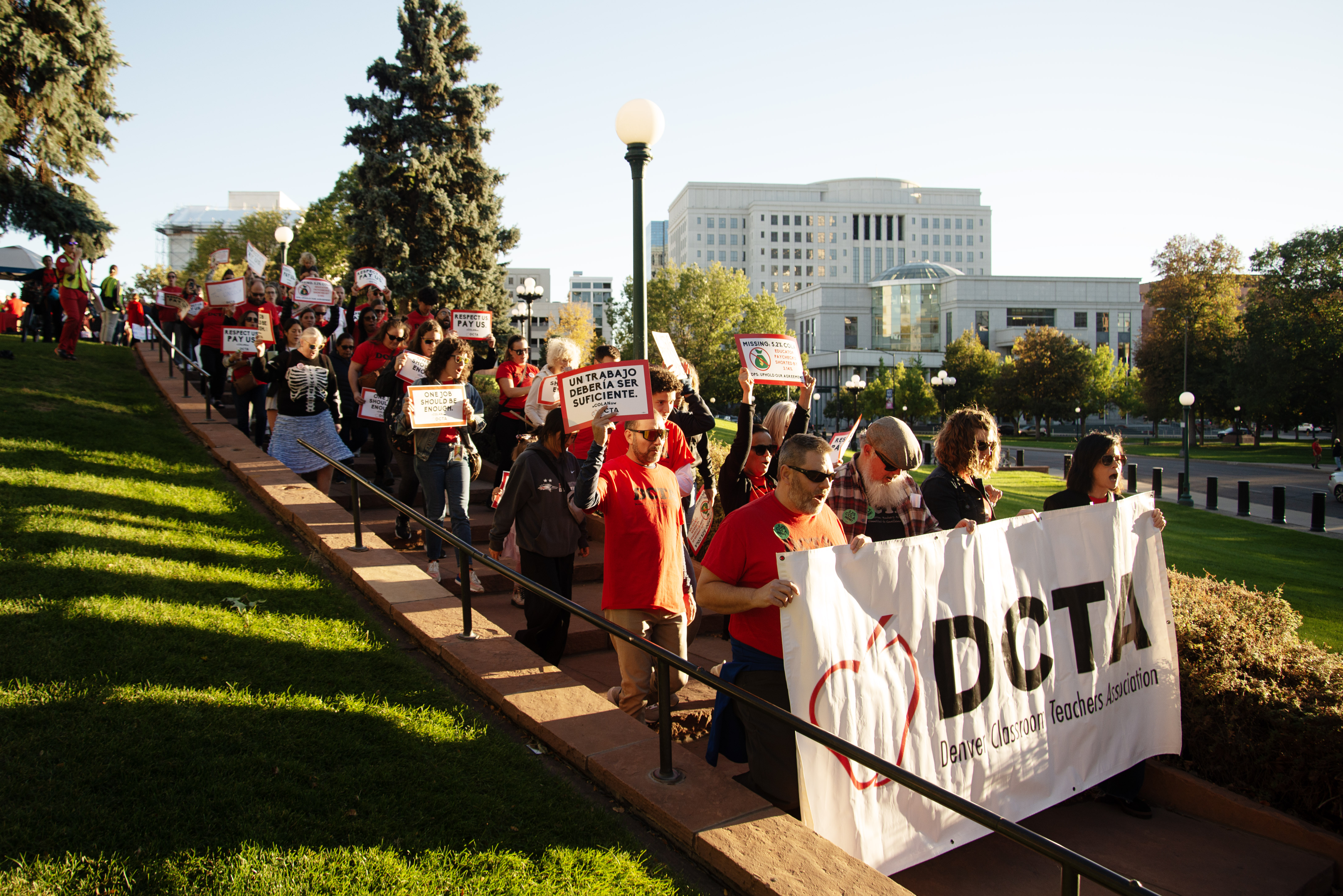 Hundreds of educators and Denver Teachers Classroom Association (DTCA) members attend a rally and march to the Denver Public Schools Emily Griffith Campus during a school board meeting to protest an agreed upon cost of living raise agreement from 2022 DTCA members say the school district has yet to enact on Monday, Oct. 21, 2024. (TomHellauerMultimedia Producertom.hellauer@denvergazette.comhttps://denvergazette.com/content/tncms/avatars/f/9e/622/f9e6228a-3b6b-11ed-bf10-fbb71fa8e421.f54b911252c540f1d61709edc4727a39.png)