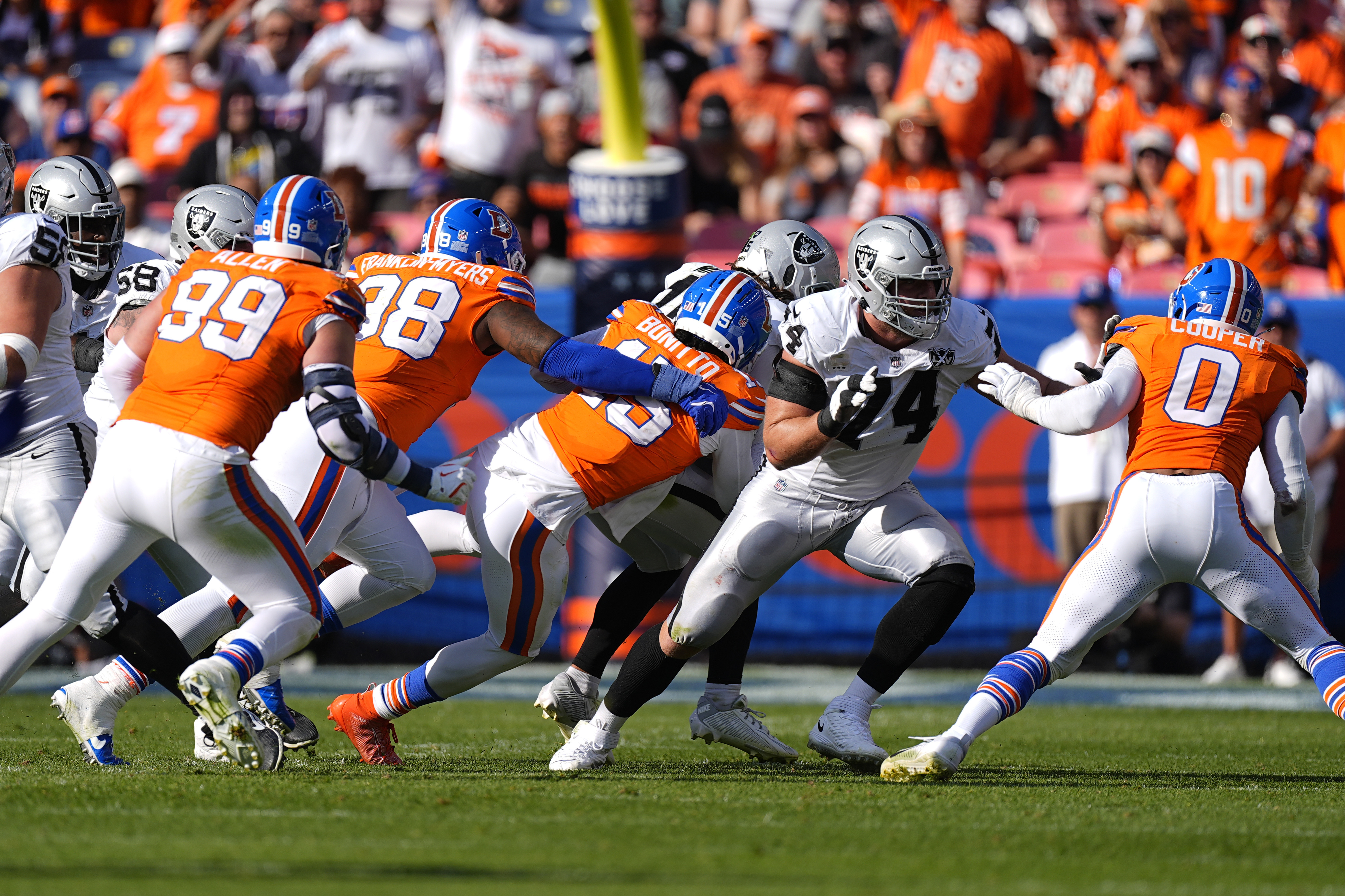 Friendly competition: Bonitto, Cooper engage in battle to be Broncos sack leader