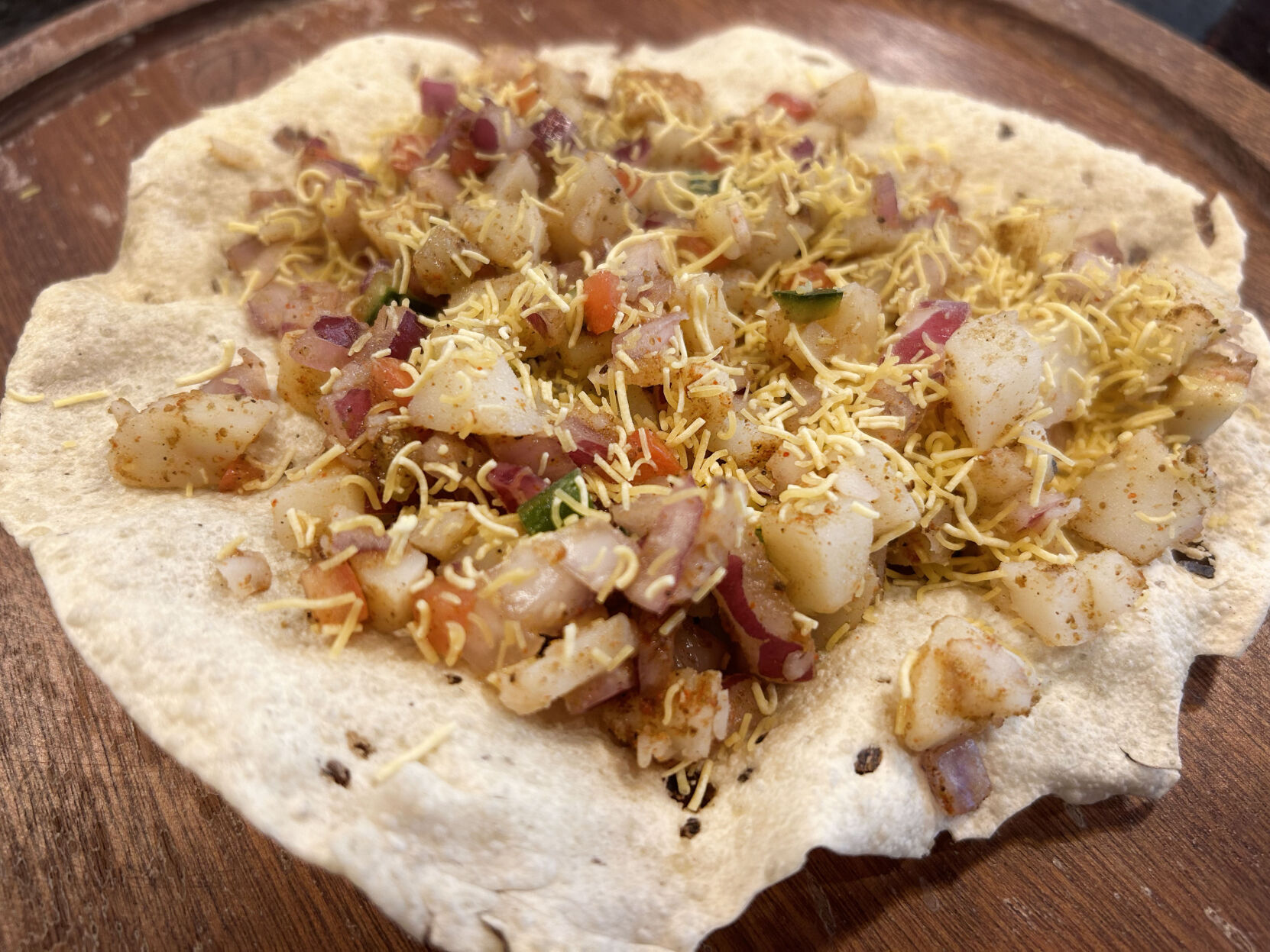 A side of masla papadam is served at Mausam Indian Flavors in Colorado Springs. (Cody van hooser, the gazette)