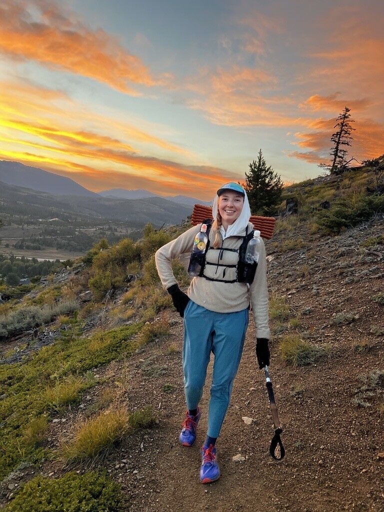 Meredith Hughes walks along the Colorado Trail at sunset. (Courtesy of Meredith Hughes)