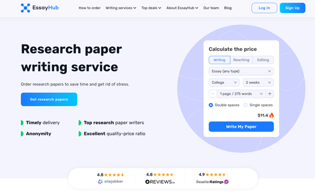 EssayHub research paper writing service image