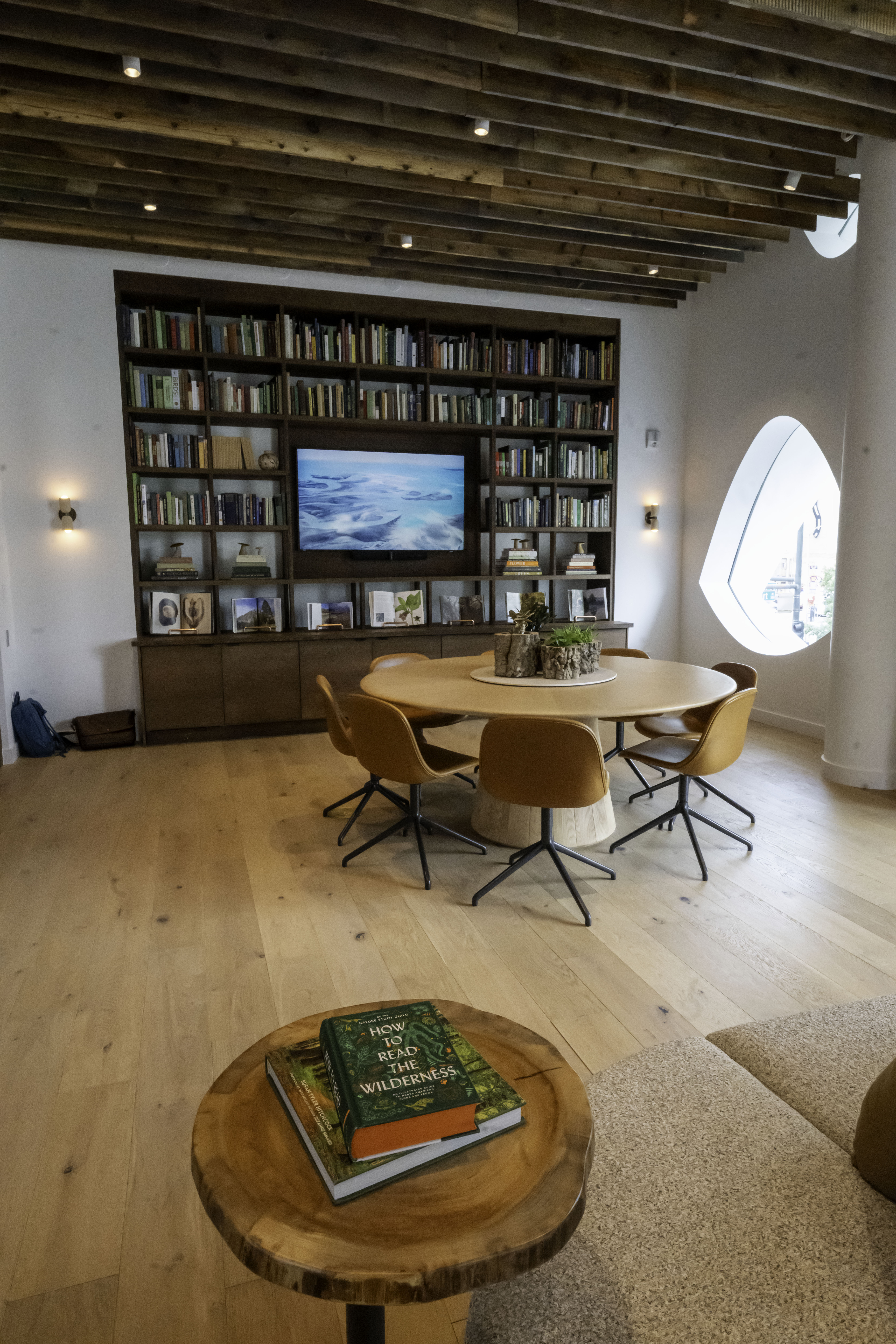 A reading room at the Populus Hotel. The grand opening for the hotel was held on Thursday, Oct. 17, 2024. (Jerilee Bennett, The Denver Gaze)