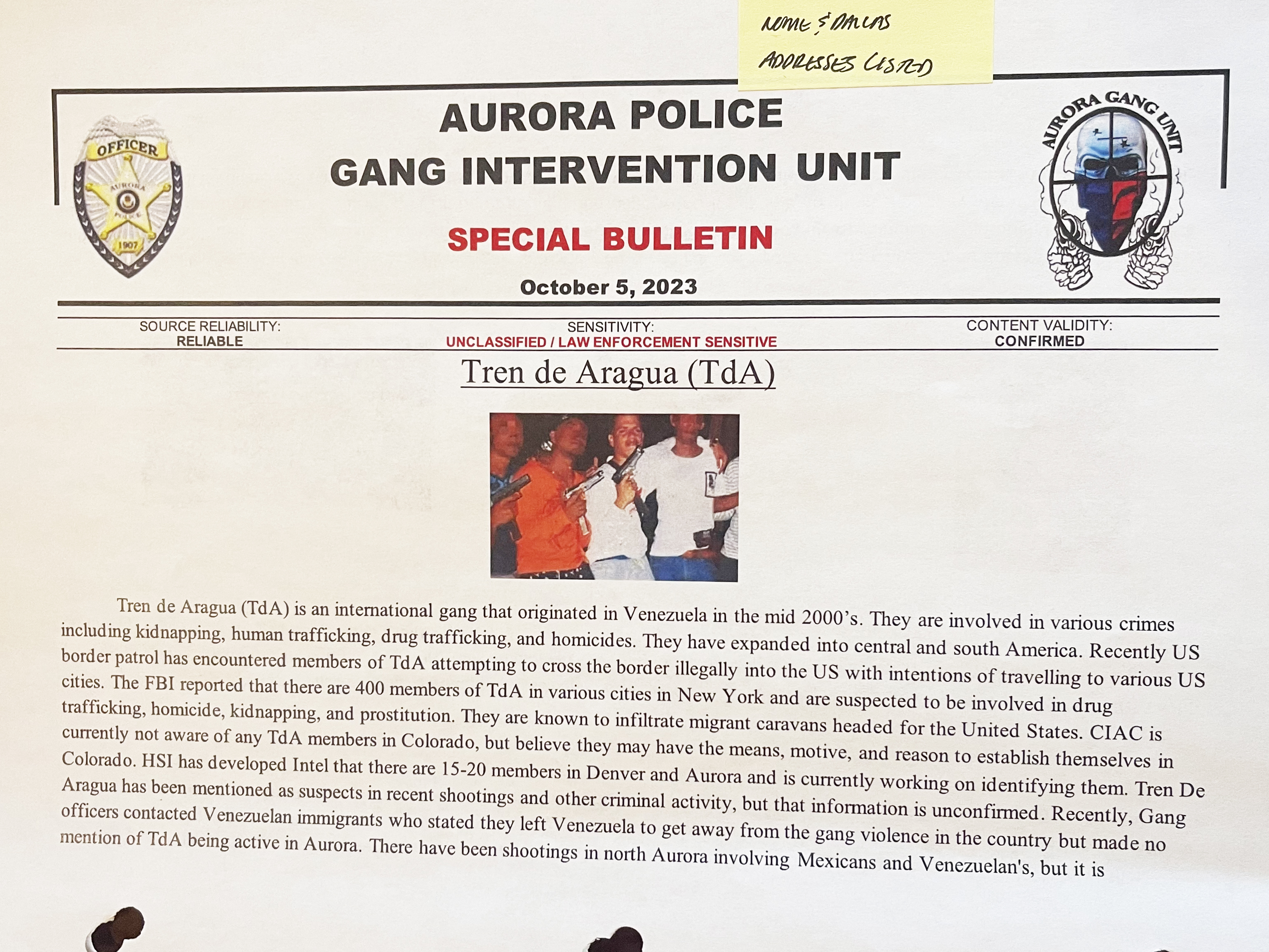 Emails and documents obtained by the Denver Gazette show Aurora officials were aware of gang activity previously than disclosed.