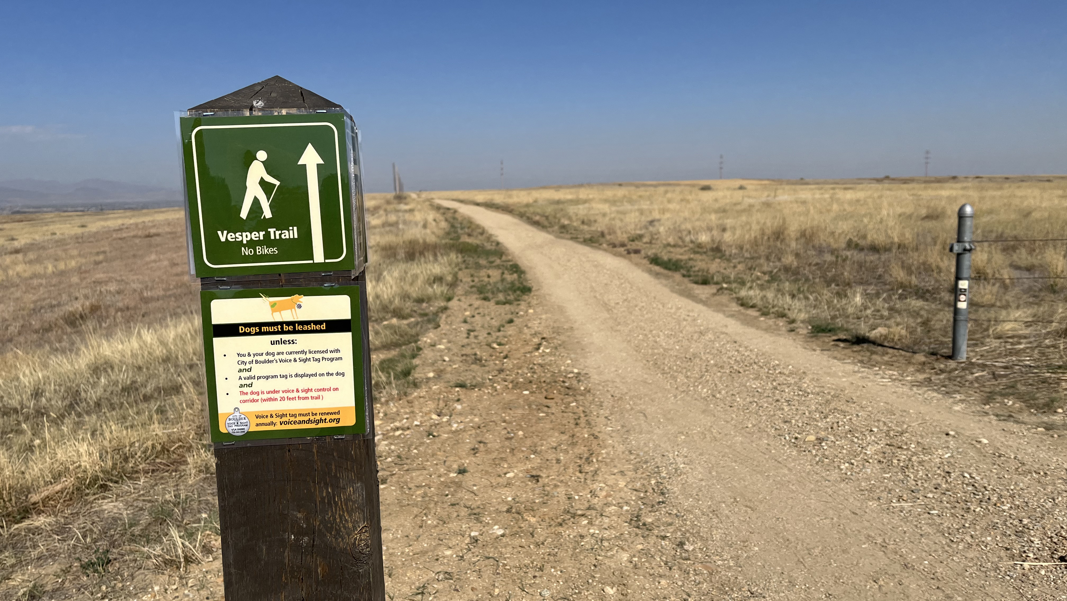 The Vesper Trail in Boulder County, Colorado near the intersection of 75th St. and Lookout Road is now open after two nesting pairs of burrowing owls raised eight owlets in summer 2024. (Courtesy, City of Boulder)