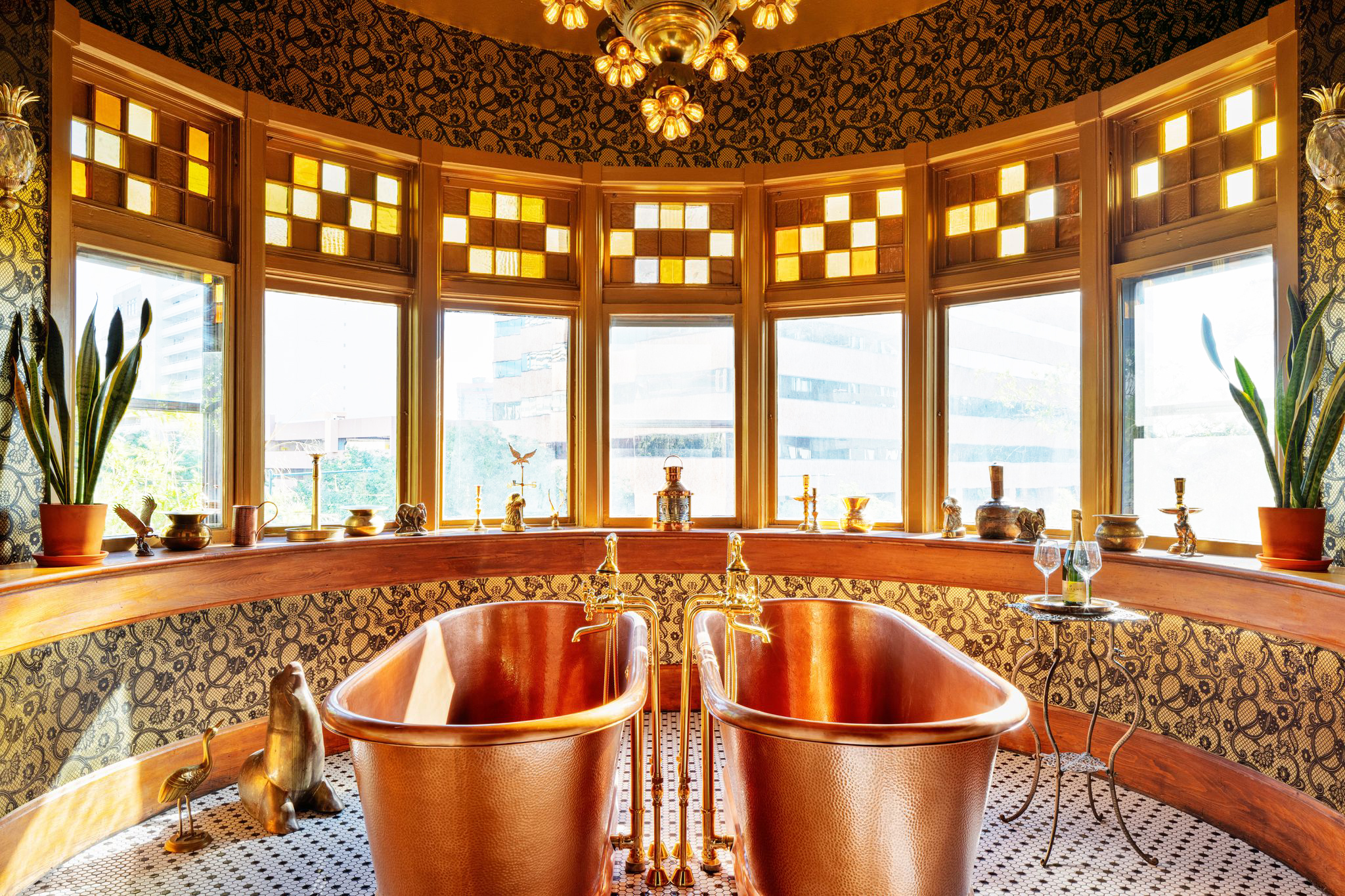 The recently-opened Urban Cowboy hotel in Denver's Capitol Hill neighborhood was originally the George Schleier Mansion designed by notable Denver architect, Frank Edbrooke, and is constructed of Colorado sandstone. Edbrooke designed the Brown Palace among other prominent Denver structures. (Ben Fitchett)