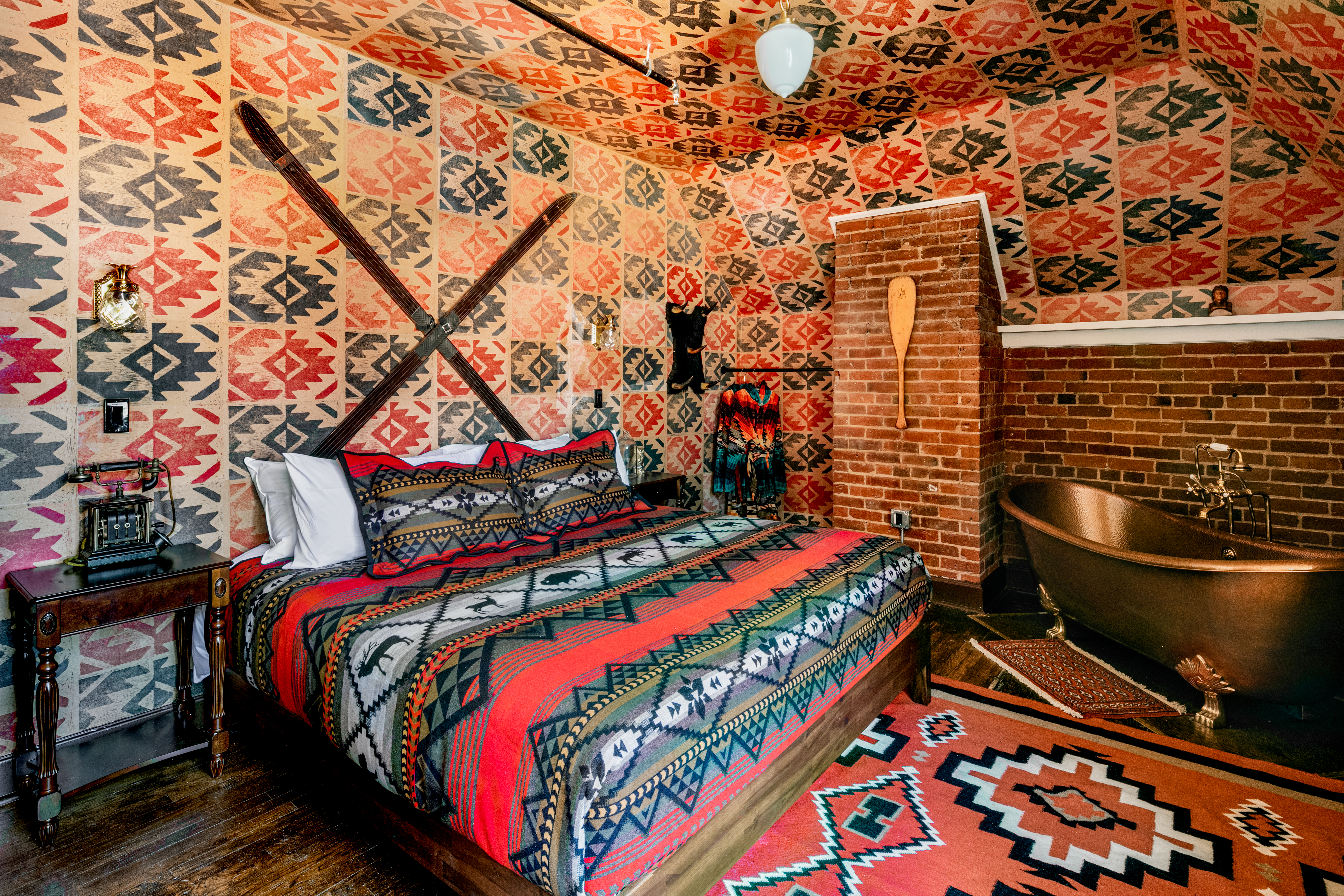 One of Urban Cowboy's 16 suites in their Denver location features Pendleton  inspiration. (Ben Fitchett)