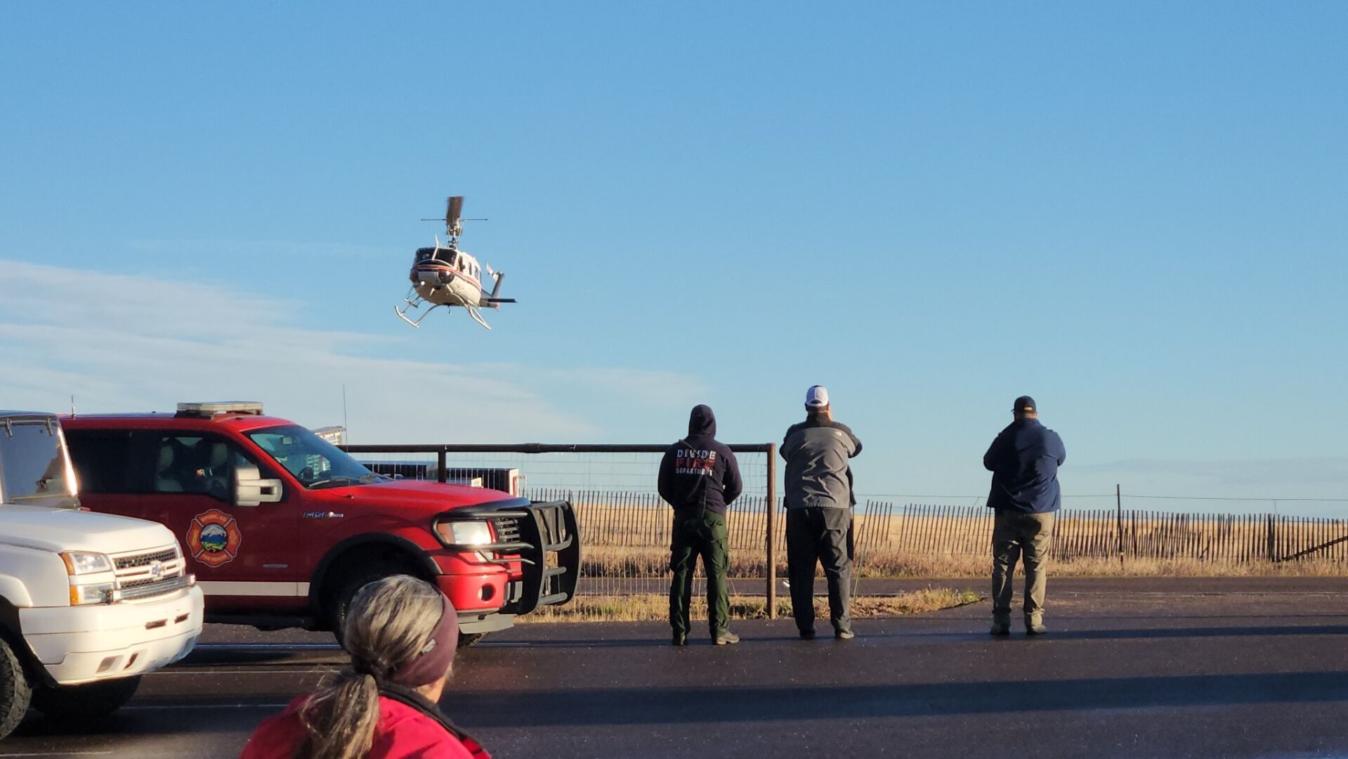 A helicopter works the Highland Lakes fire on Wednesday, Oct. 29, 2024. (Courtesy of the Teller County Sheriff's Office)