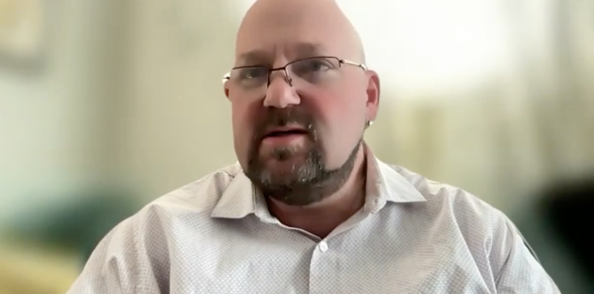 Denver Public Schools Board Member Scott Esserman speaks during a virtual meeting on Monday in favor of opposing Amendment 80 on the ballot next week in this Oct. 28, 2024 screenshot. If passed, Amendment 80 will amend the Colorado constitution to create a right to school choice for K-12 students and their parents.