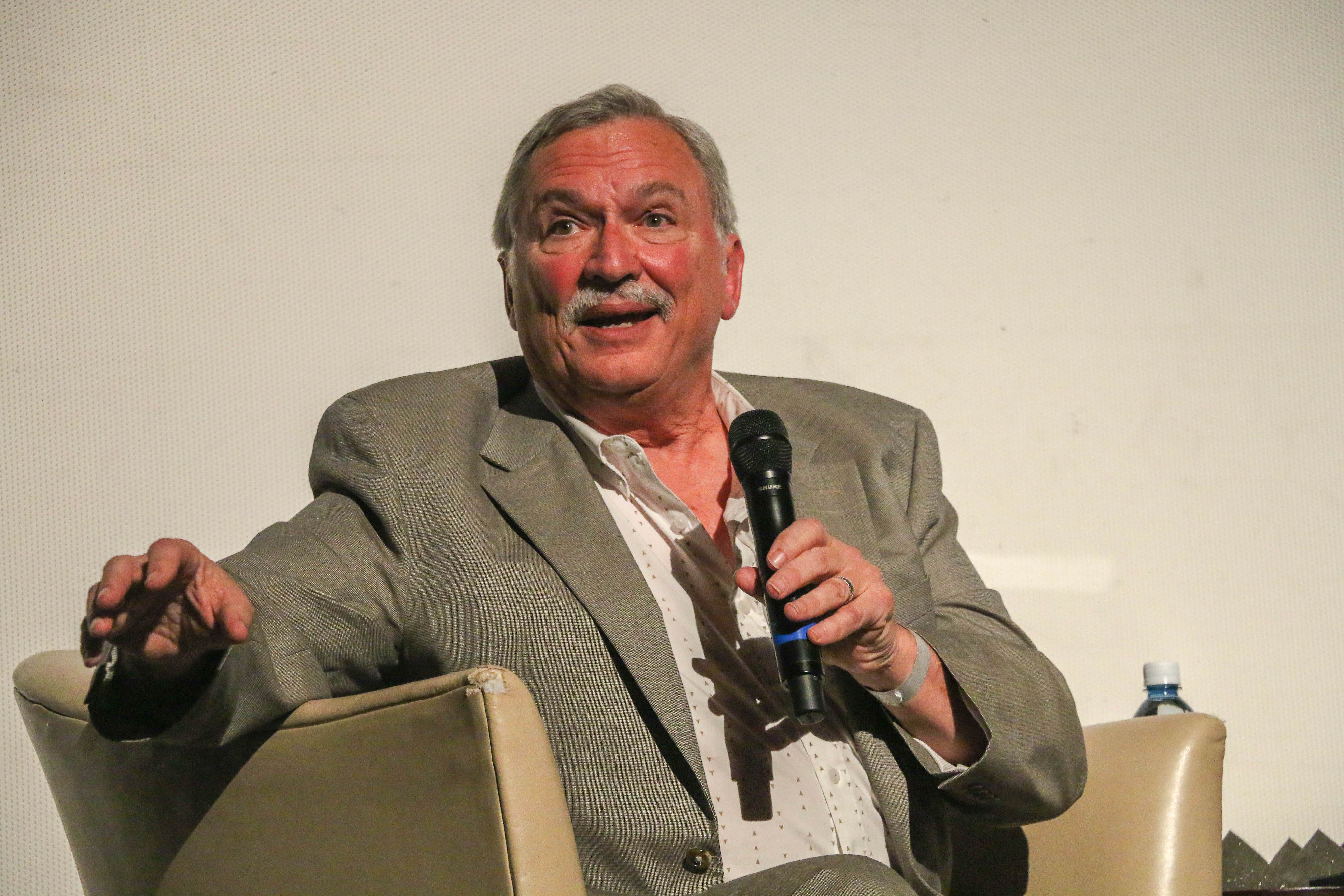 Kevin Flynn speaks with the gathered audience after a Denver Film Festival screening of 