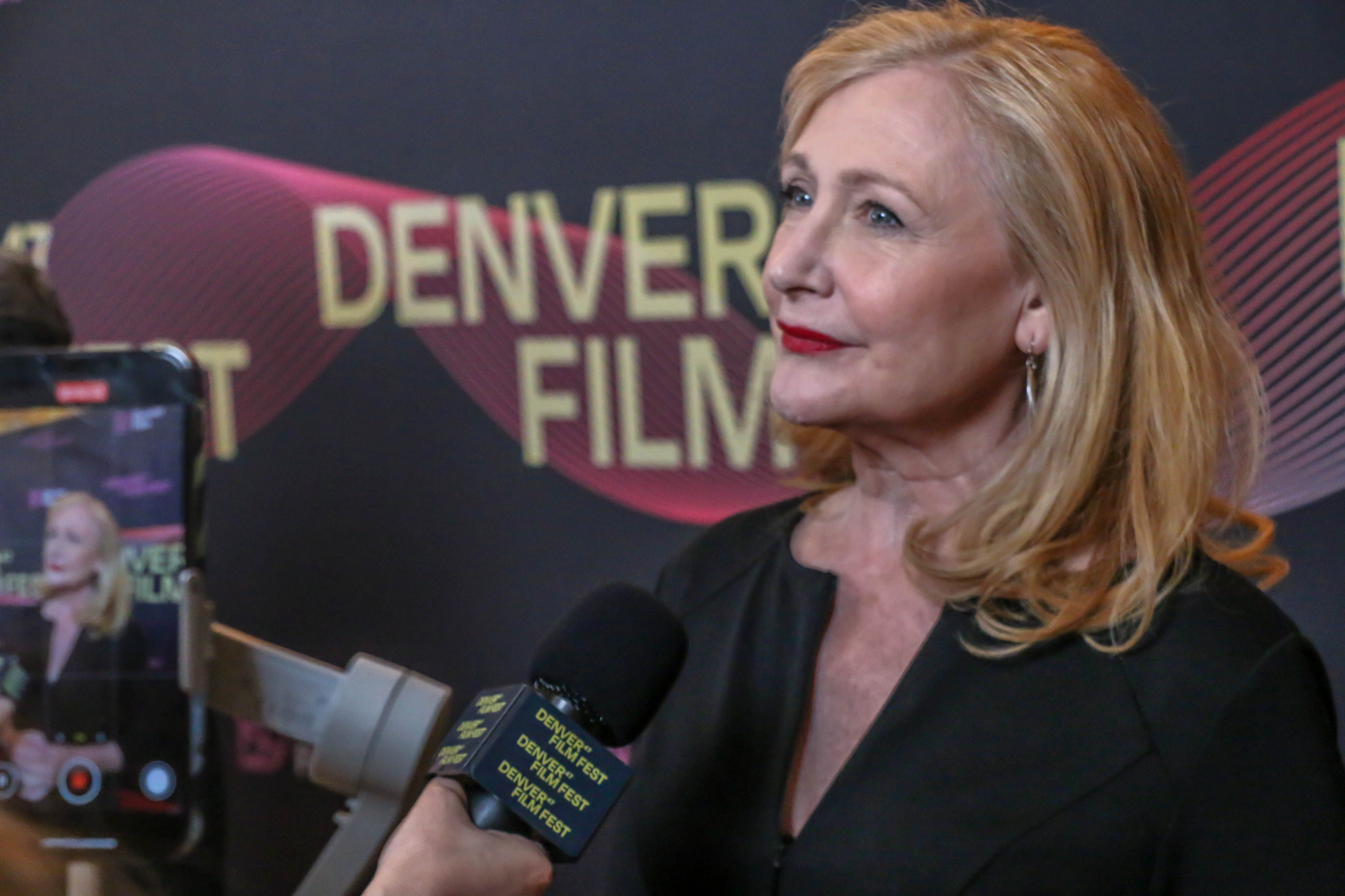 Patricia Clarkson walks the red carpet before a screening of her new film 