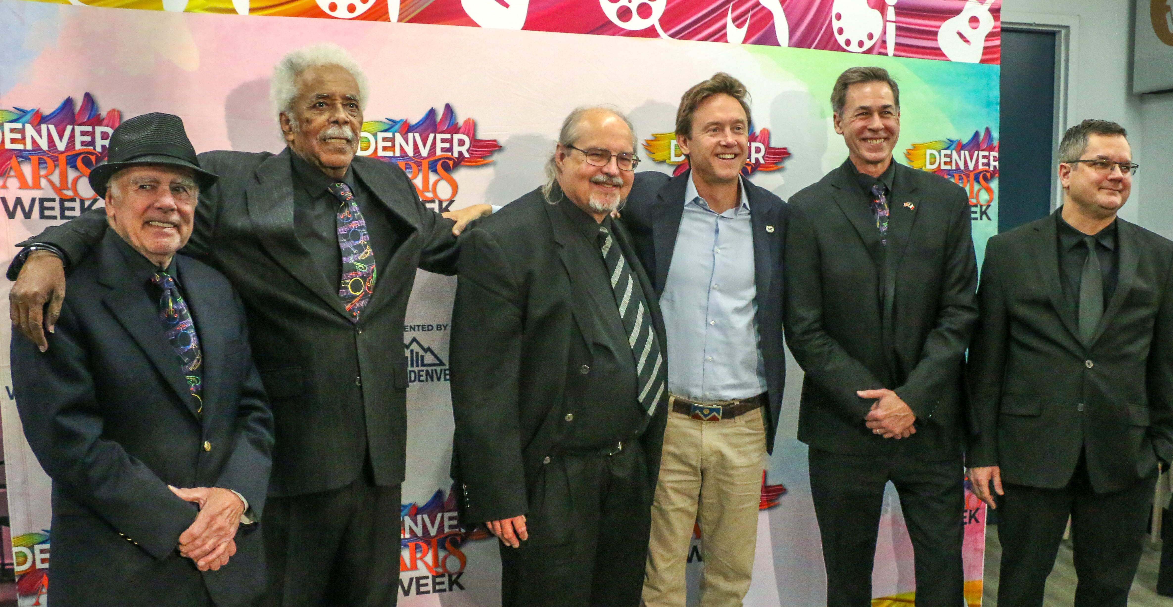 Purnell Steen & the Five Points Ambassadors, with Denver Mayor Mike Johnston. From left: Ed Stephen, Purnell Steen, Ron Bland, Johnston, Vohn Regensburger and Todd Reid. (JOHN MOORE)