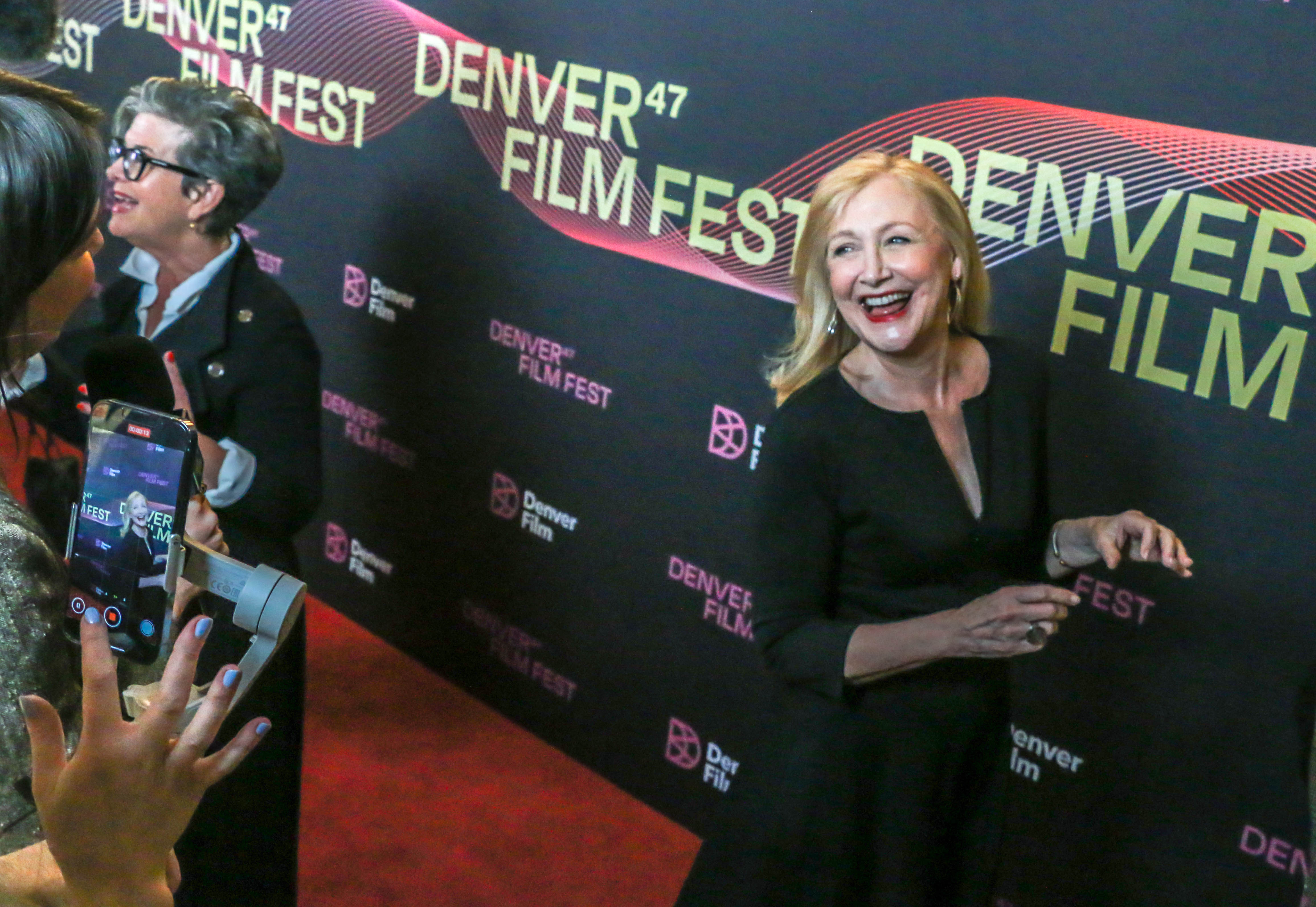 Patricia Clarkson walks the red carpet before a screening of her new film 