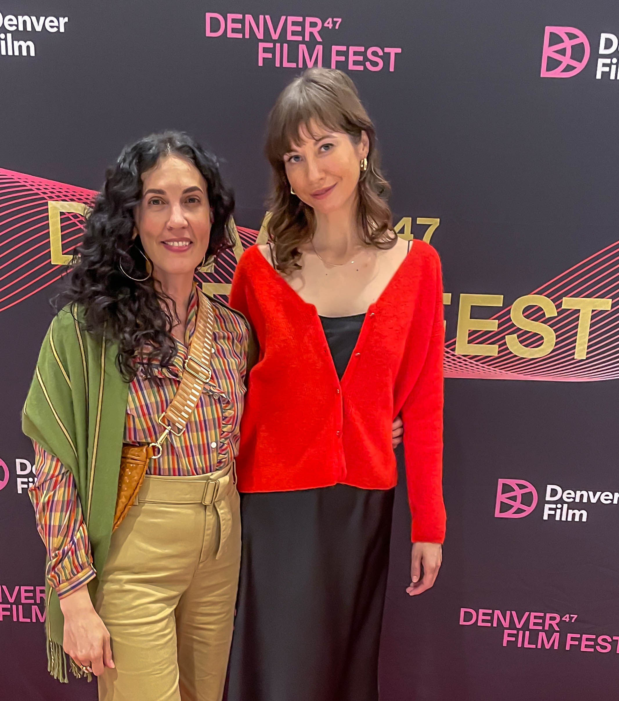 Anastasia Olowin, right, spoke with audiences after a Denver Film Festival screening of her romantic film 
