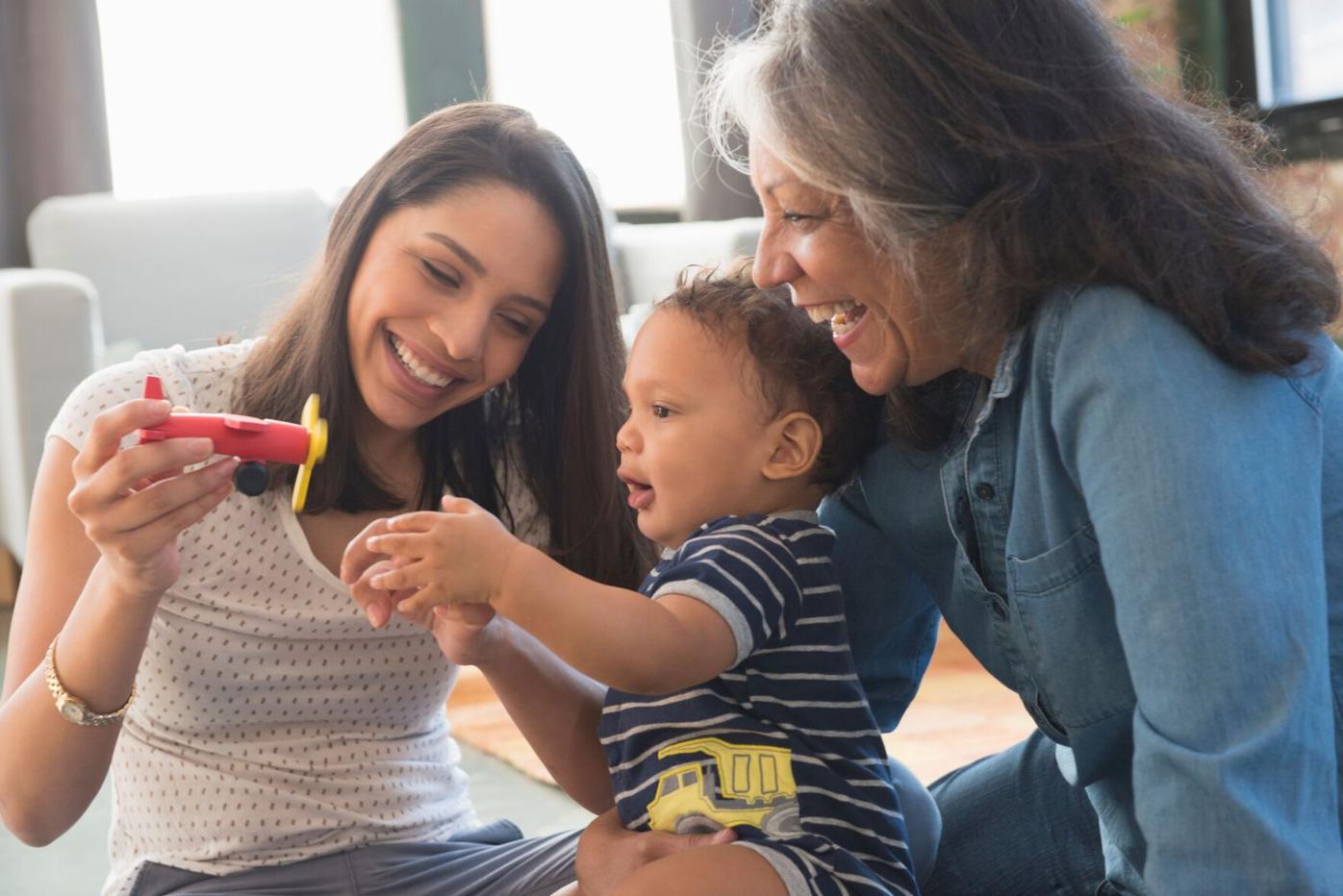 Three generations at play resized image