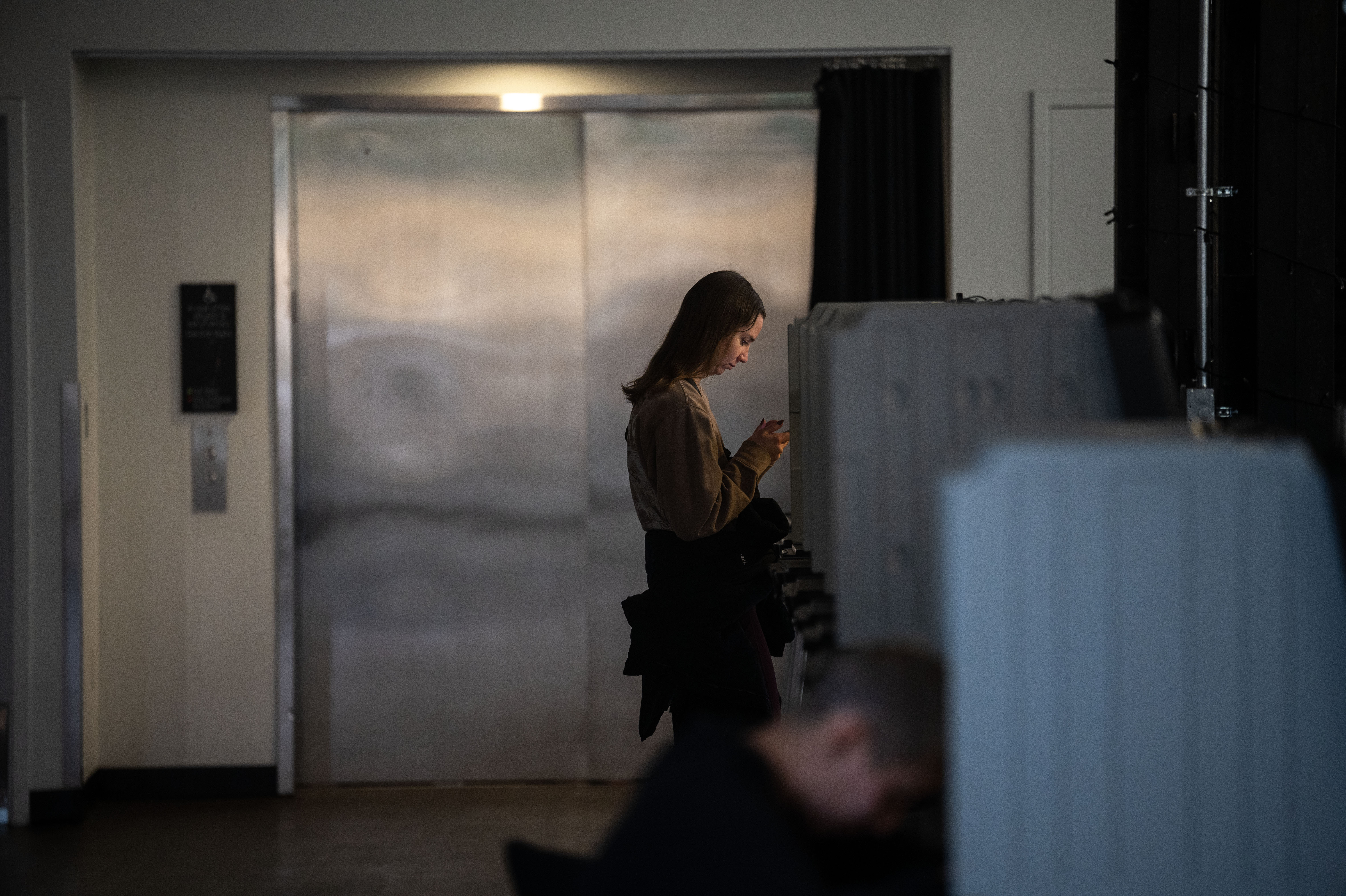 Amy Nasser fills out her ballot at a polling center in the McNichols building in Denver on Monday, Nov. 4, 2024. (Stephen Swofford, Denver Gazette) (Stephen Swofford Denver Gazette)