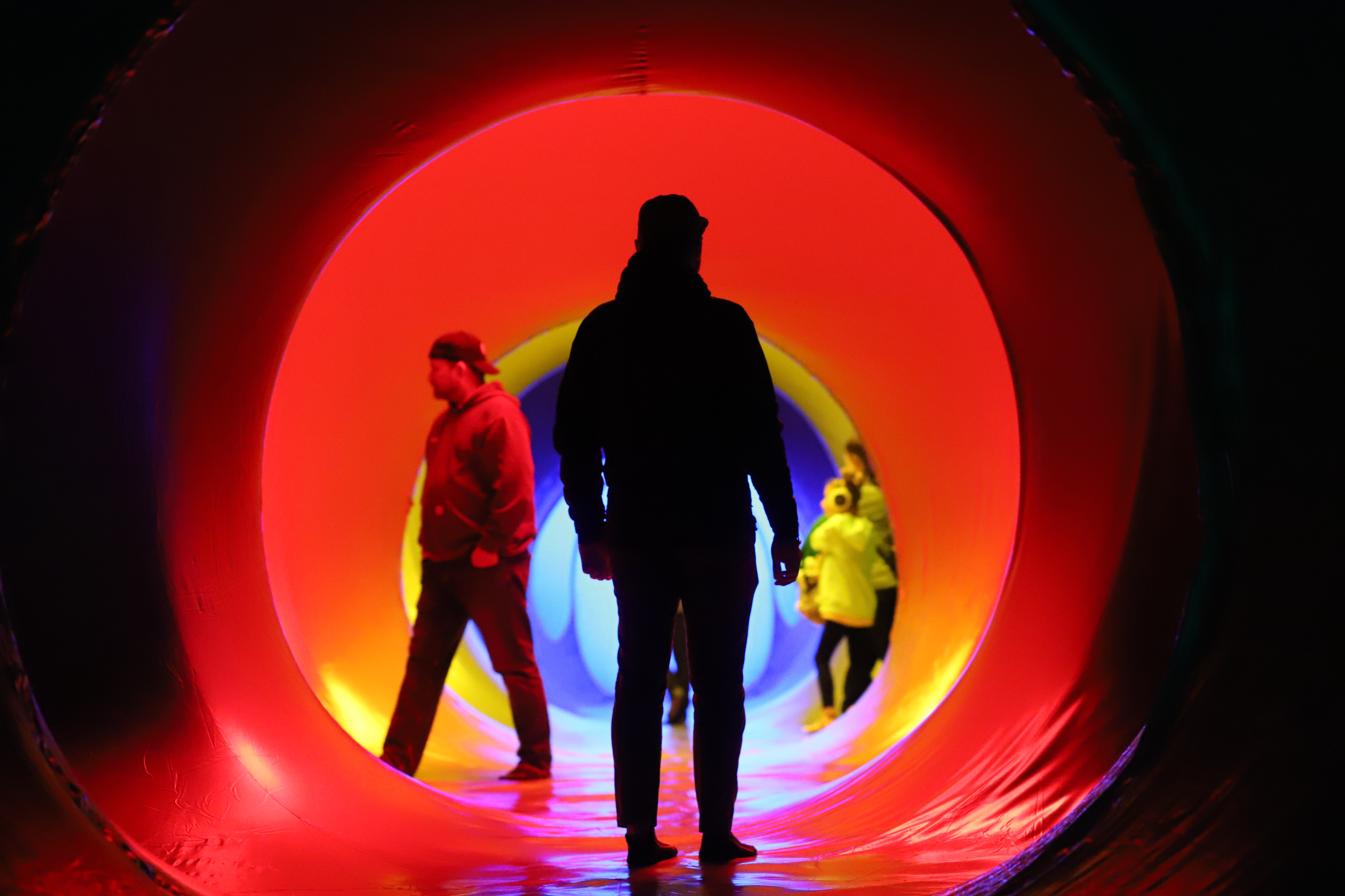 People move around inside the Daedalus immersive art exhibit at the Aurora Borealis Festival on Nov. 1, 2024. (KylaPearceAurora reporterkyla.pearce@denvergazette.comhttps://denvergazette.com/content/tncms/avatars/2/16/1e5/2161e54a-3f47-11ed-bc0c-ff41892600ae.4fb8f678b9b96eab286c33c5af828fe7.png)