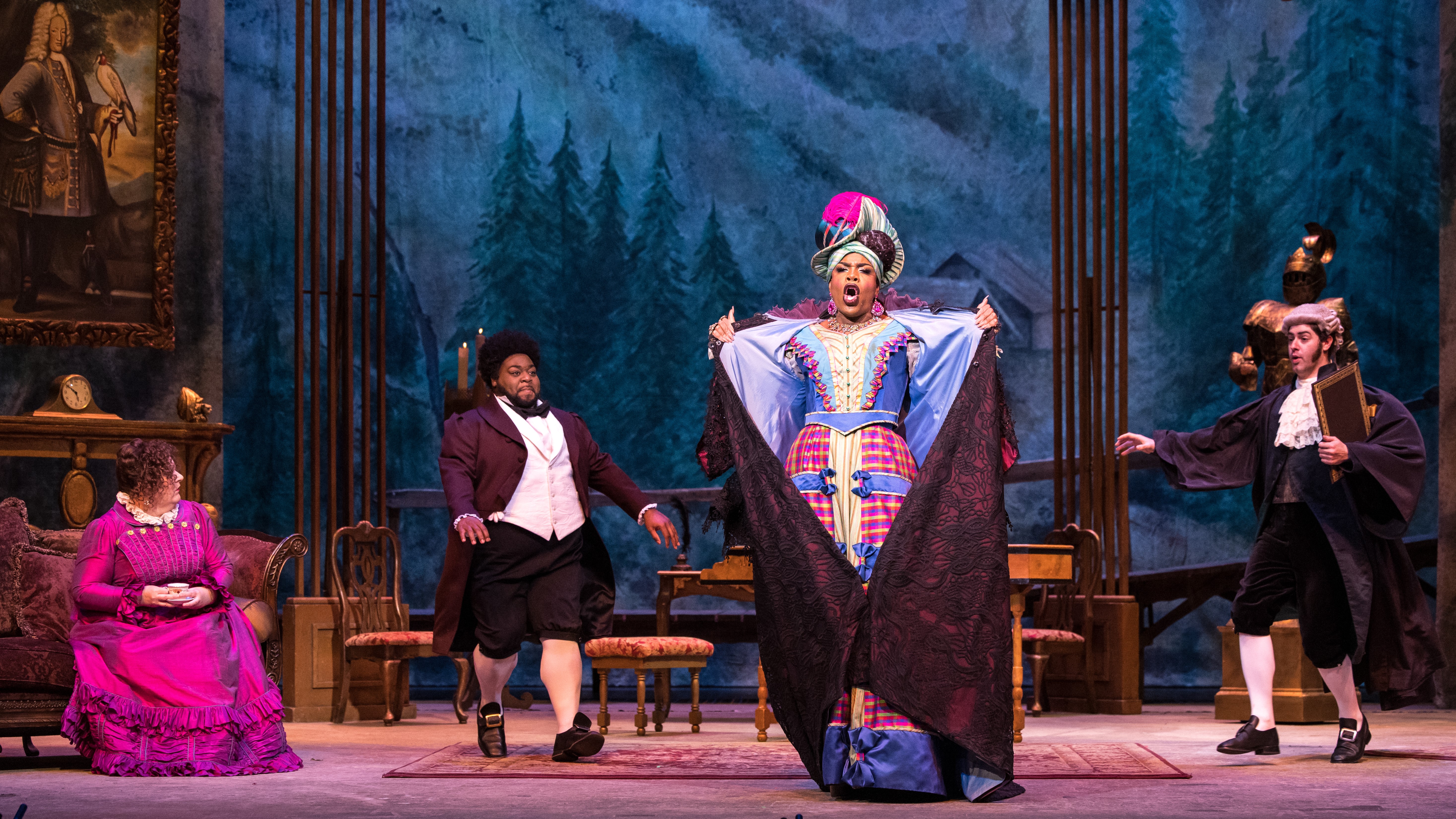 Monét X Change will appear on Opera Colorado's “Daughter of the Regiment,” opening Saturday in the Ellie Caulkins Opera House. This is her during a performance at the Minnesota Opera, in the same costume the drag queen will wear for Opera Colorado's performances. (Courtesy photo, Dan Norman)
