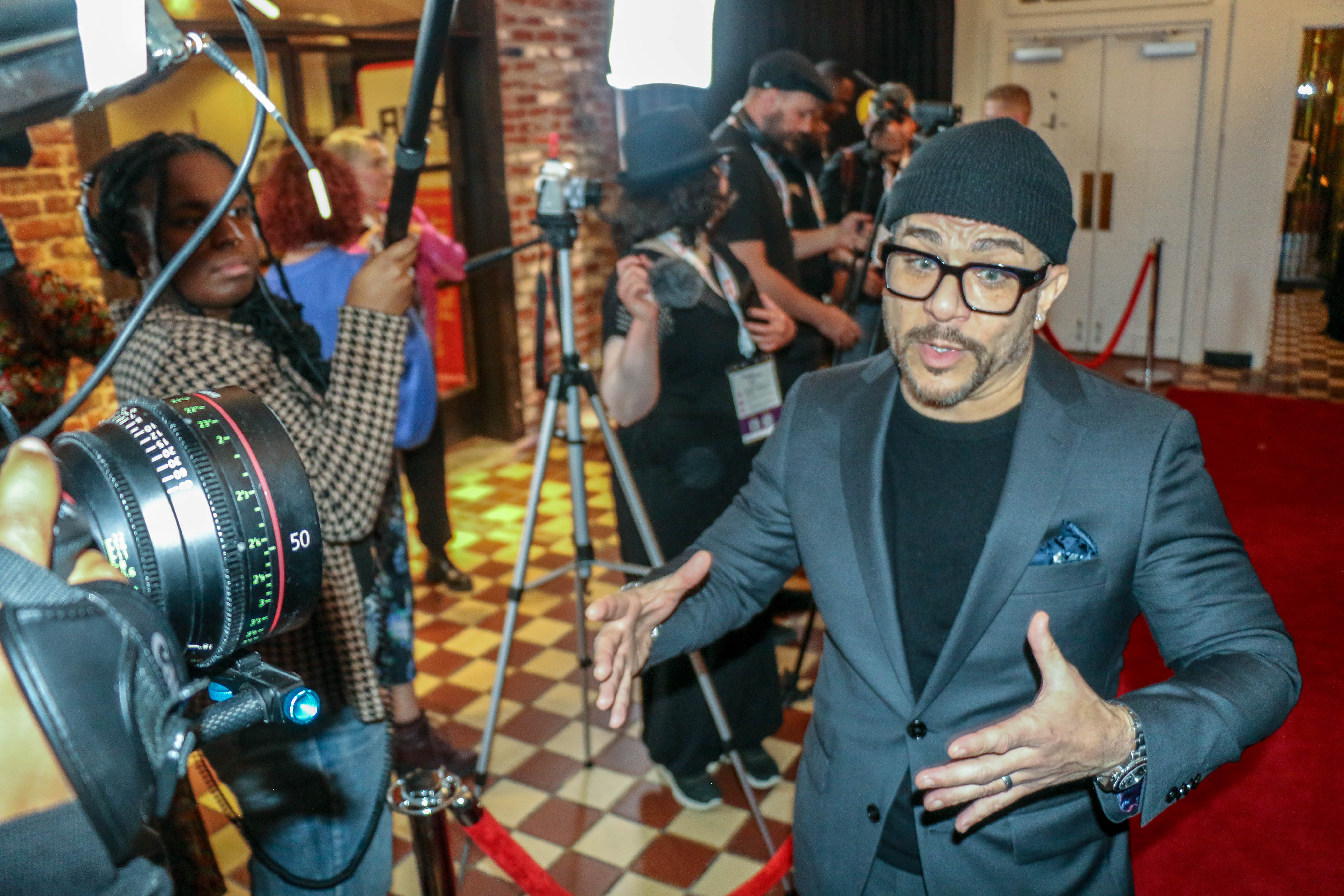 The 47th Denver Film Festival opened on Friday night with a red-carpet rollout at the MCA Denver Holiday Theatre that included honored guest Virgil Williams, above left. Williams co-wrote the sold-out opening centerpiece film, 