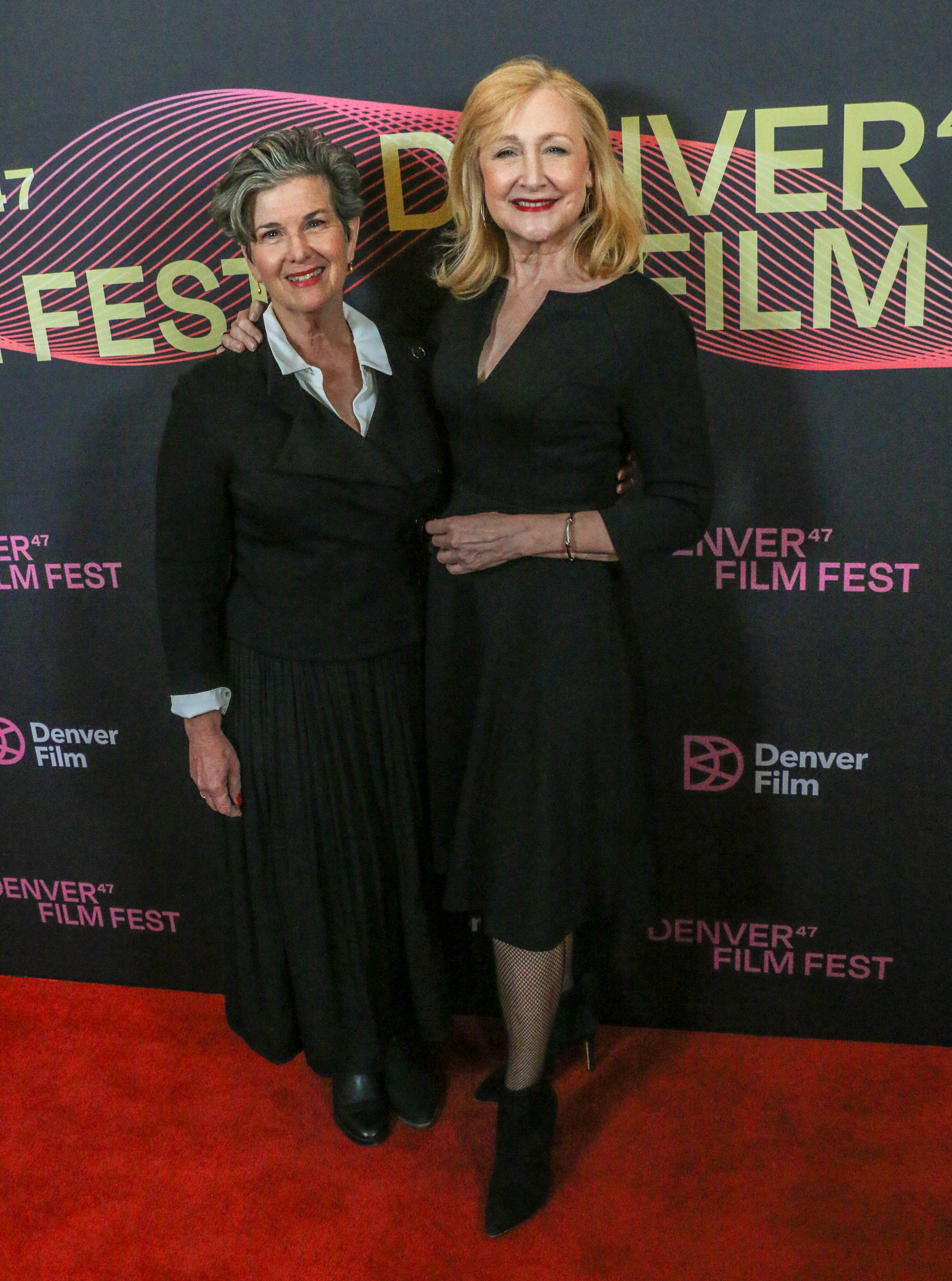 Writer/director Rachel Feldman, left, and actor Patricia Clarkson walk the red carpet before a screening of their new film 