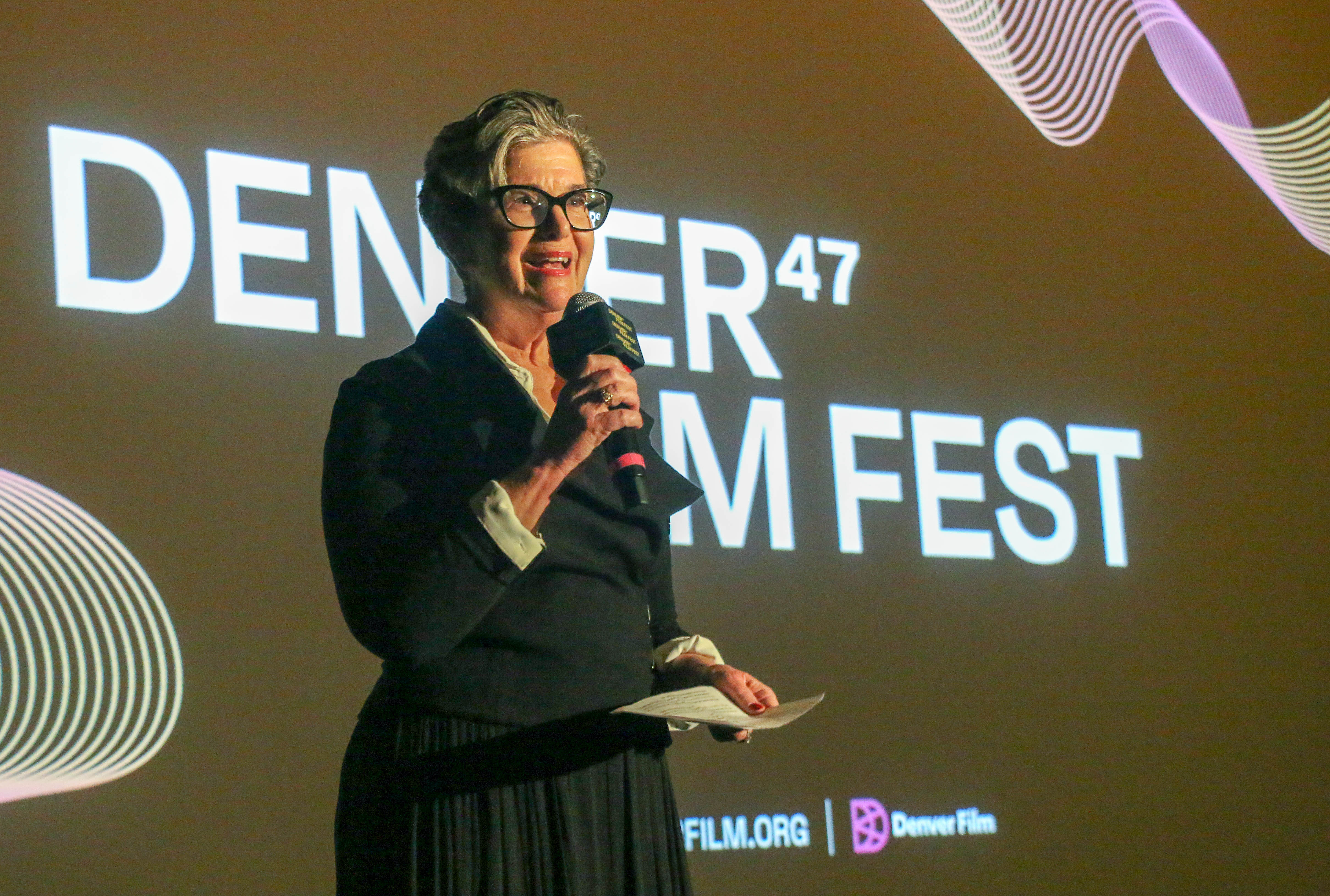 Writer and director Rachel Feldman introduces a Denver Film Festival screening of her new film 