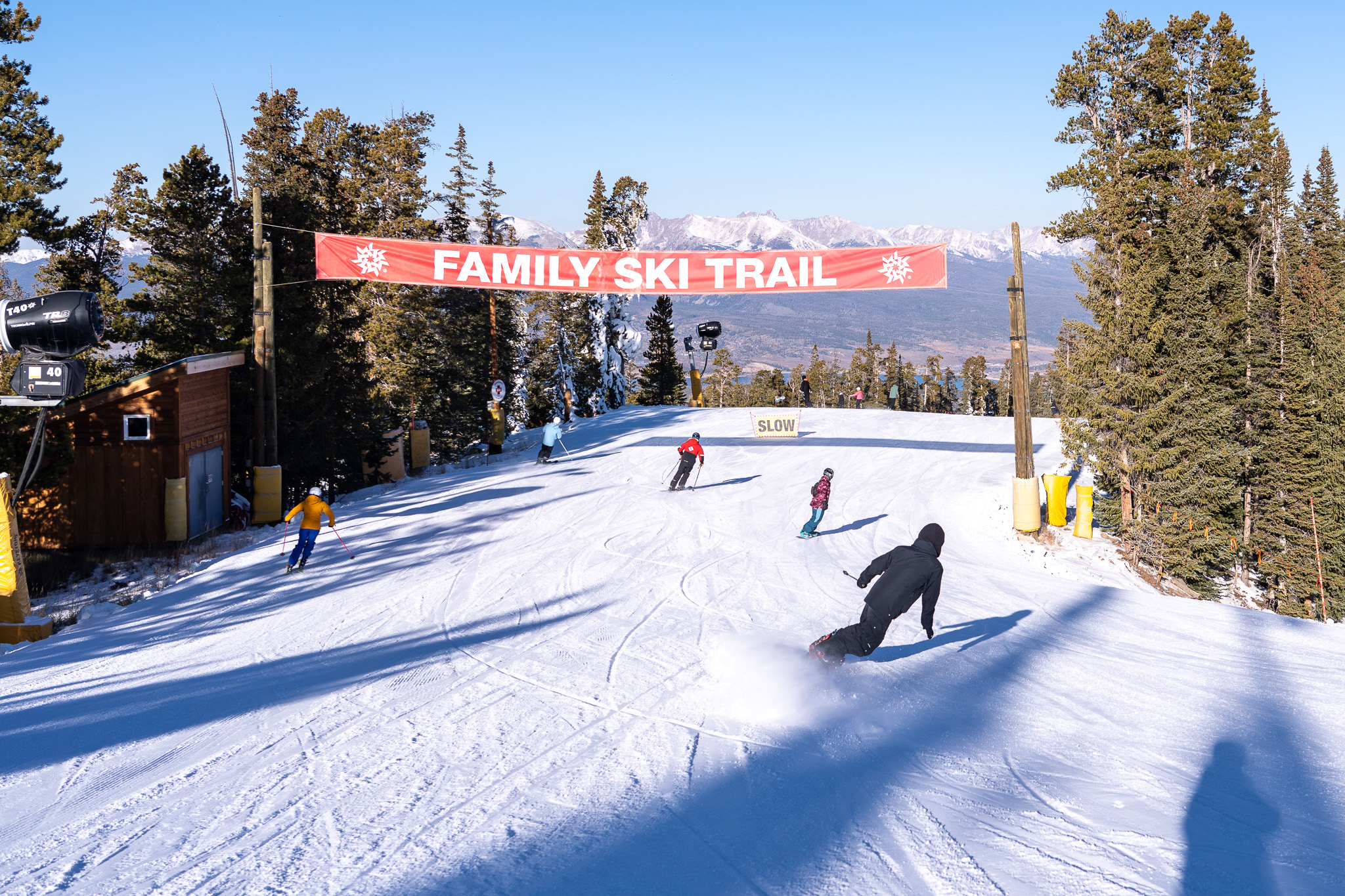 Skiers and riders slide downhill on opening day Saturday, Nov. 2, 2024 at Keystone Resort in Keystone, Colorado. (Courtesy, Katie Young, Keystone Resort)