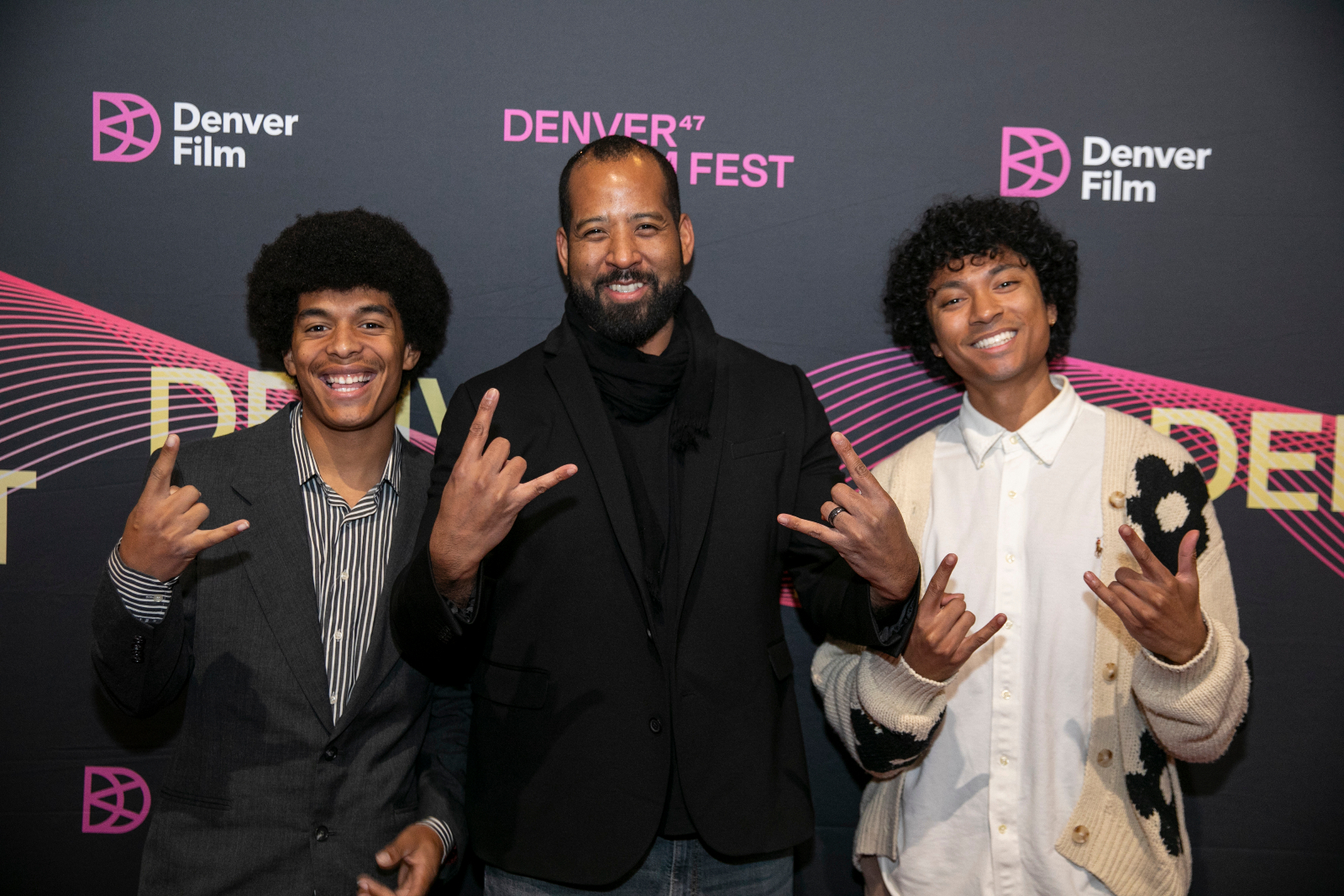 Actor Joshua Loudermilk, left, director Michael Johnson and actor Thaddeus Newman of the film 