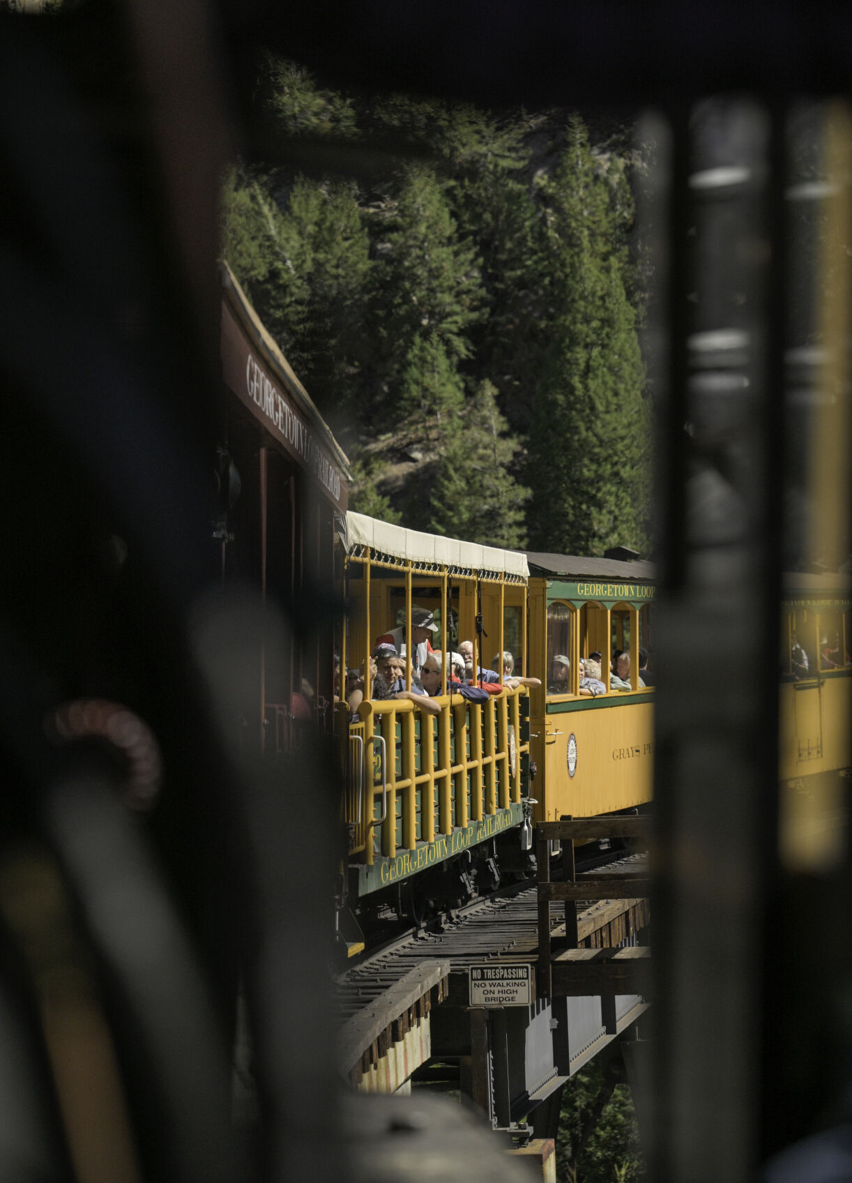 The view from the engineer’s seat of the Georgetown Loop Railroad on the way from Silver Plume to Georgetown. (Jerilee Bennett The Gazette)