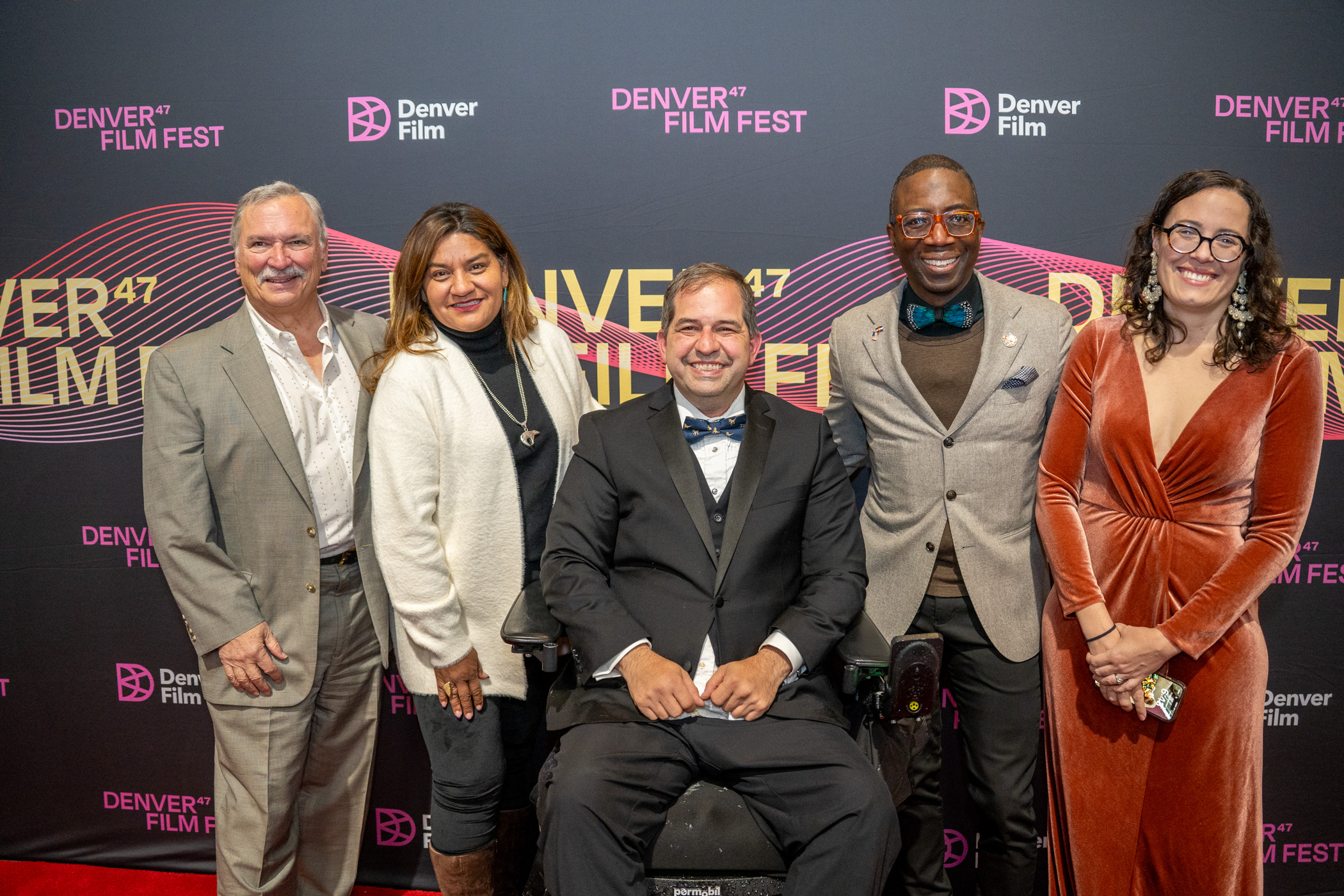 Author and Denver City Councilman Kevin Flynn, far left, was joined at the Nov. 8, 2024, U.S. premiere screening of 