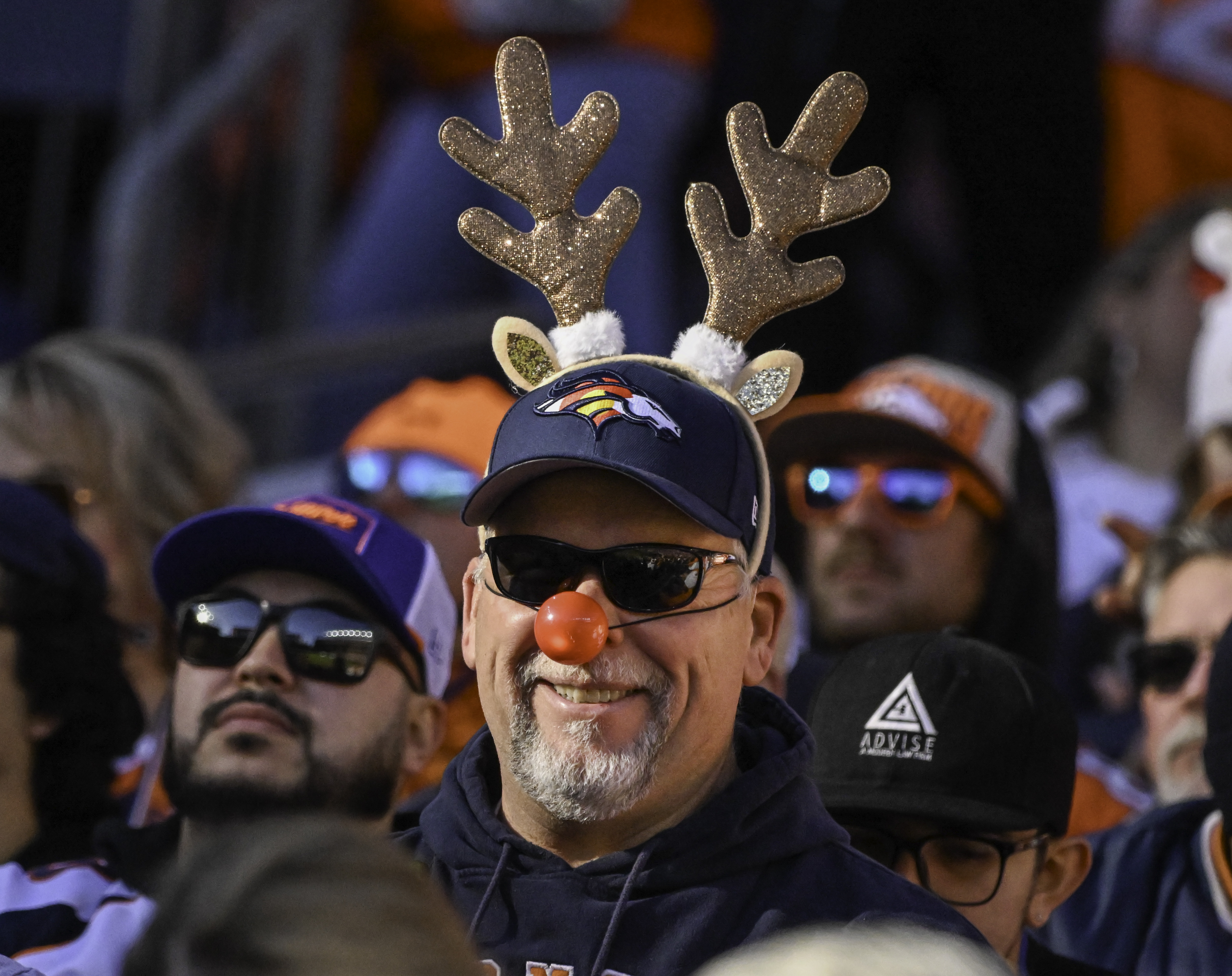 Broncos fan Rudolph made an appearance at a game against the Colts. The Broncos defeated the Colts 31-13 at Empower Field at Mile High on Sunday, Dec. 15, 2024. (Jerilee Bennett,The Gazette)