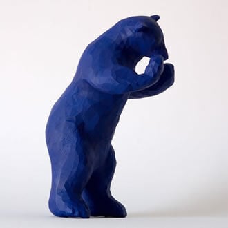 big blue bear figurine